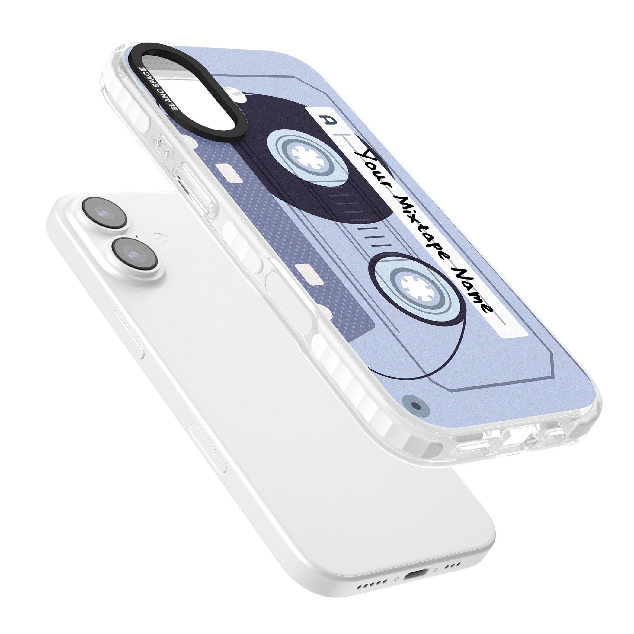 Personalised Retro Mixtape Industrial iPhone 17 Impact Clear Phone Case Colours