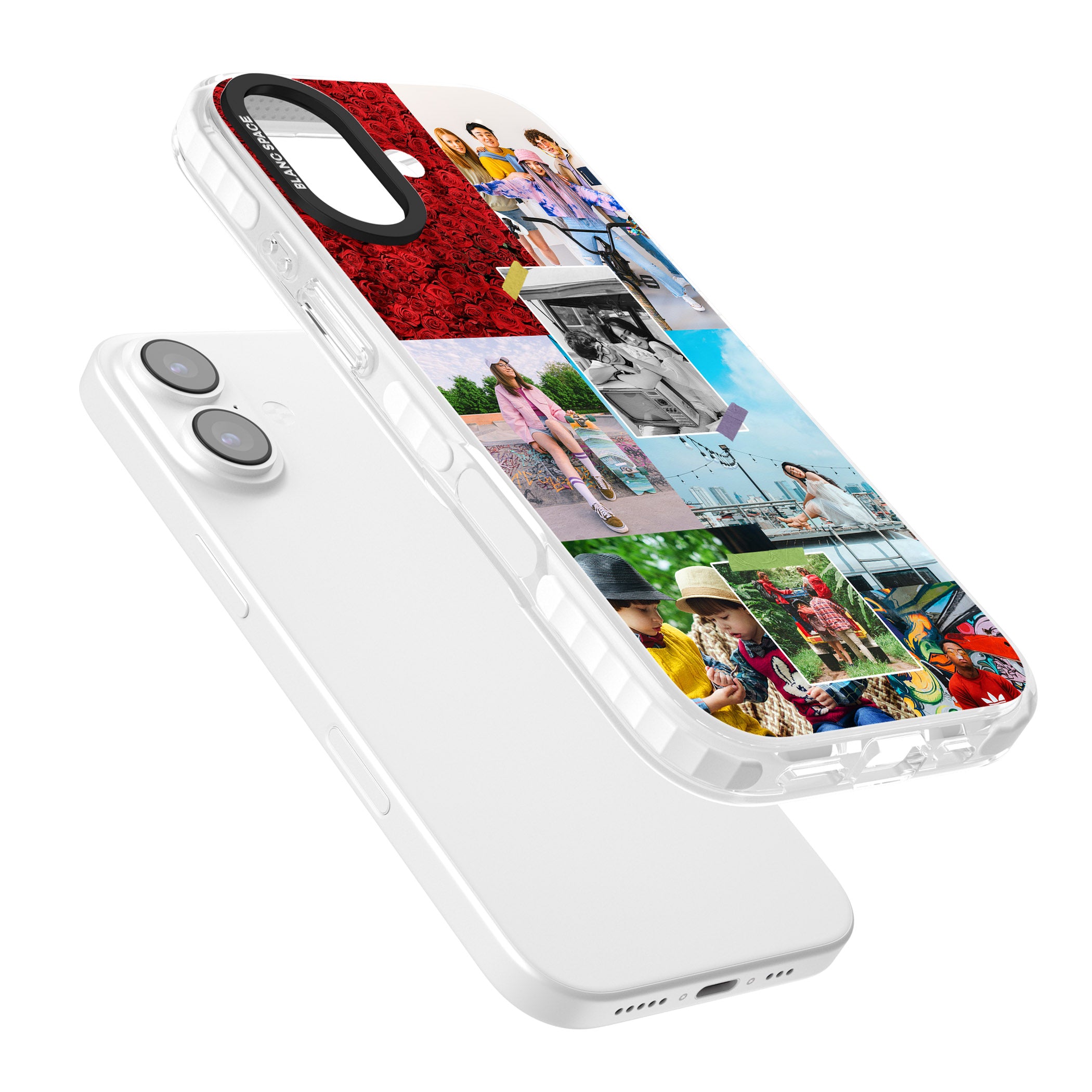 Personalised Photo Collage iPhone 17 Impact Clear Phone Case Colours