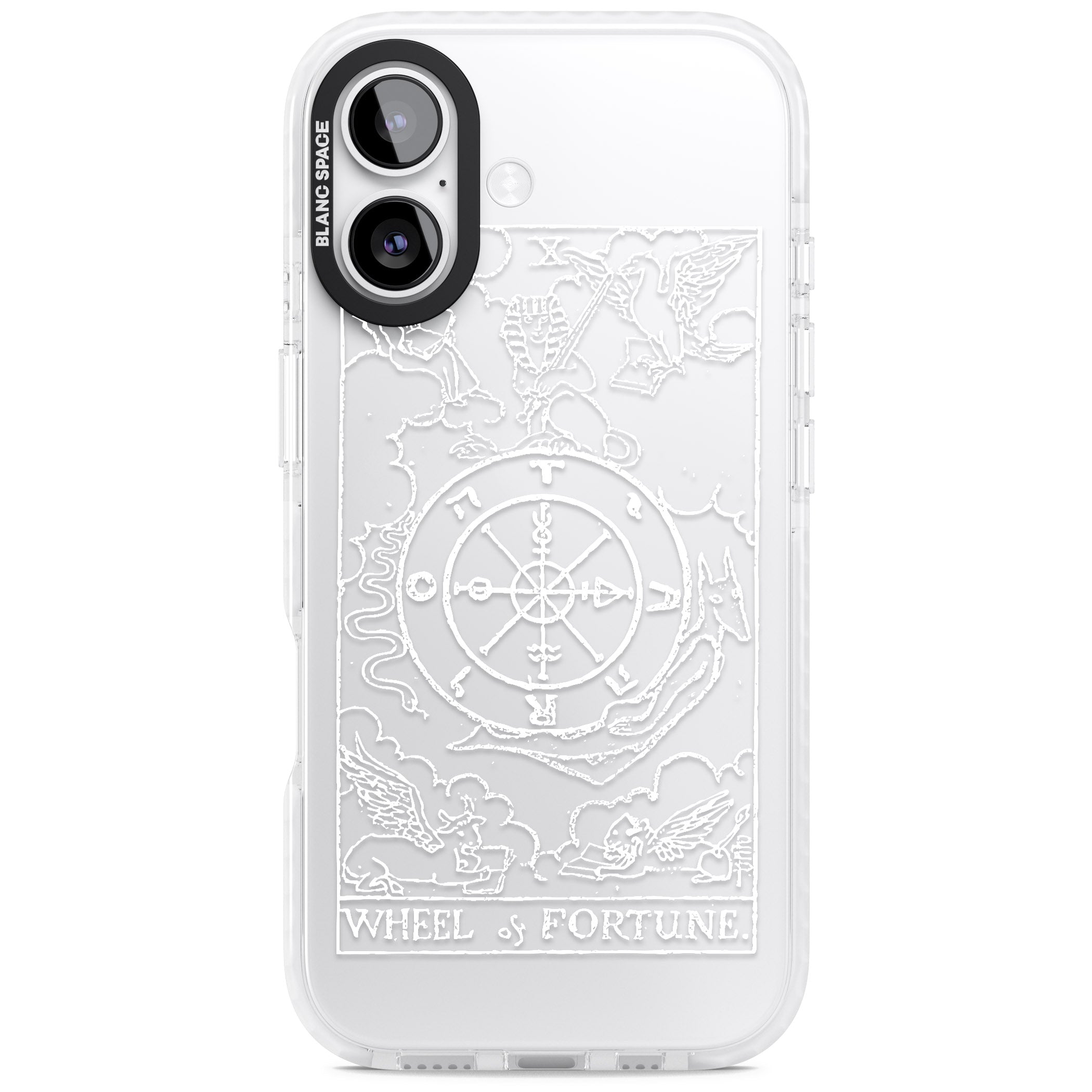 Personalised Wheel Of Fortune Tarot Card (White) iPhone 17 Impact Clear Phone Case