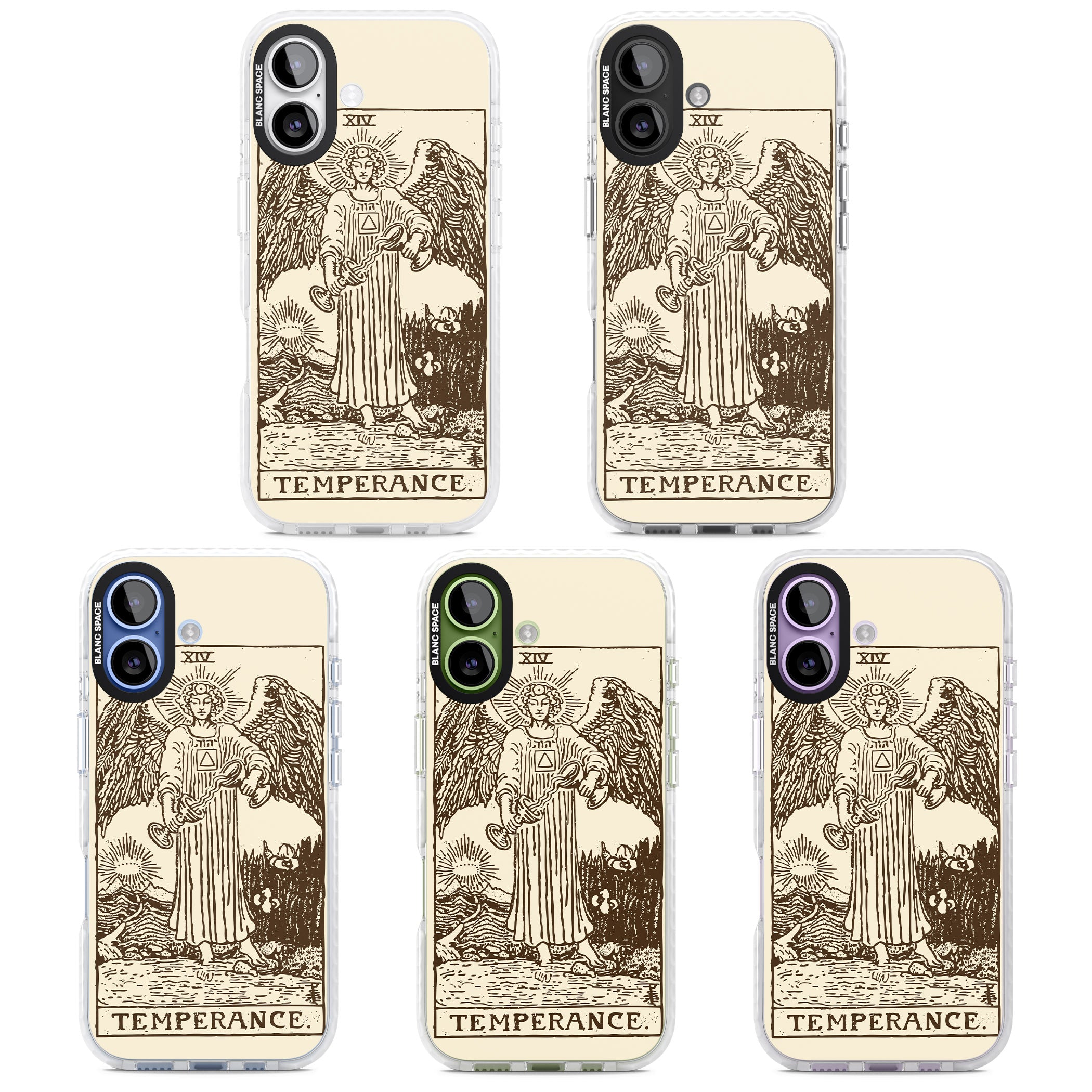 Personalised Temperance Tarot Card (Cream) iPhone 17 Impact Clear Phone Case APT Impact Protection