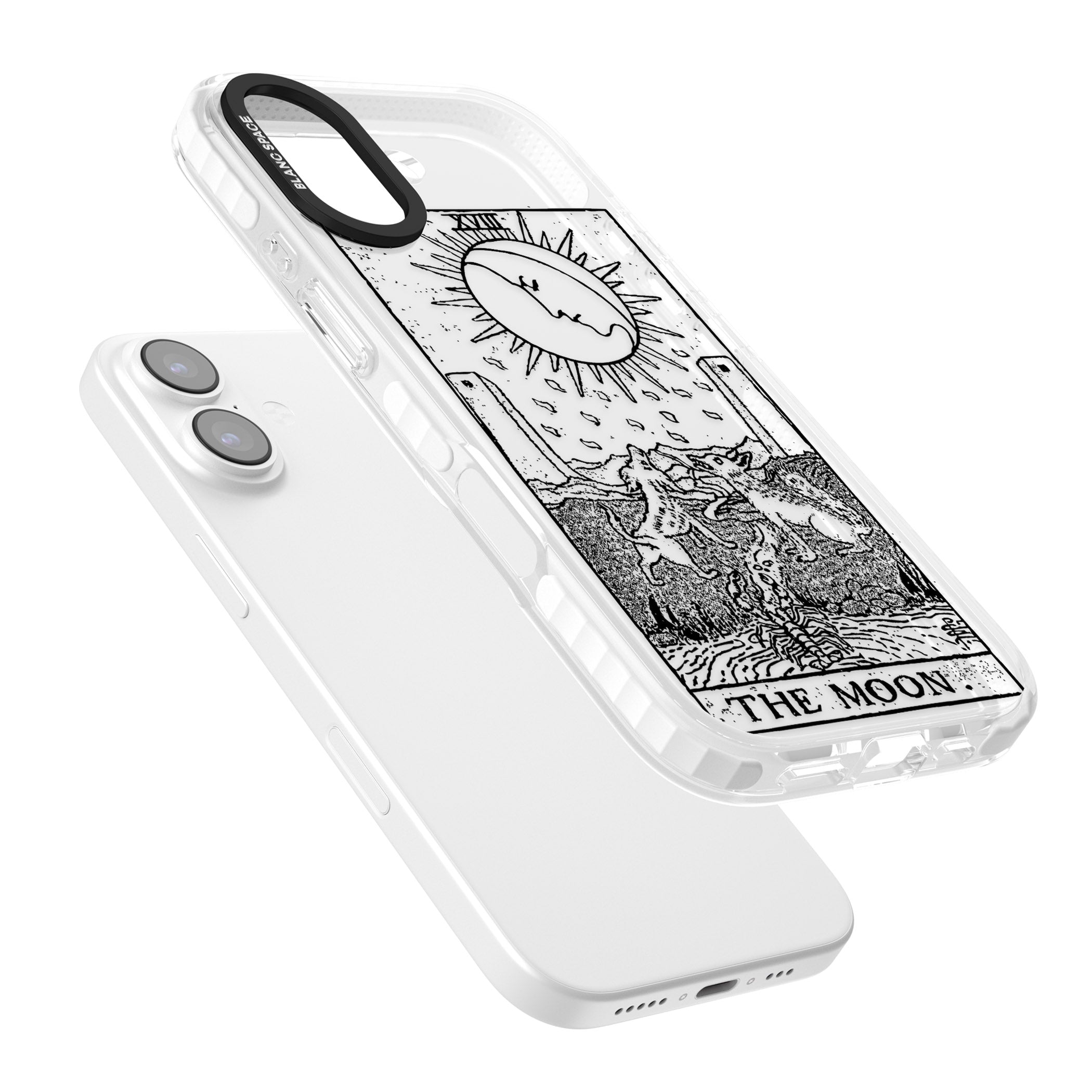 Personalised The Moon Tarot Card (Clear) iPhone 17 Impact Clear Phone Case Colours