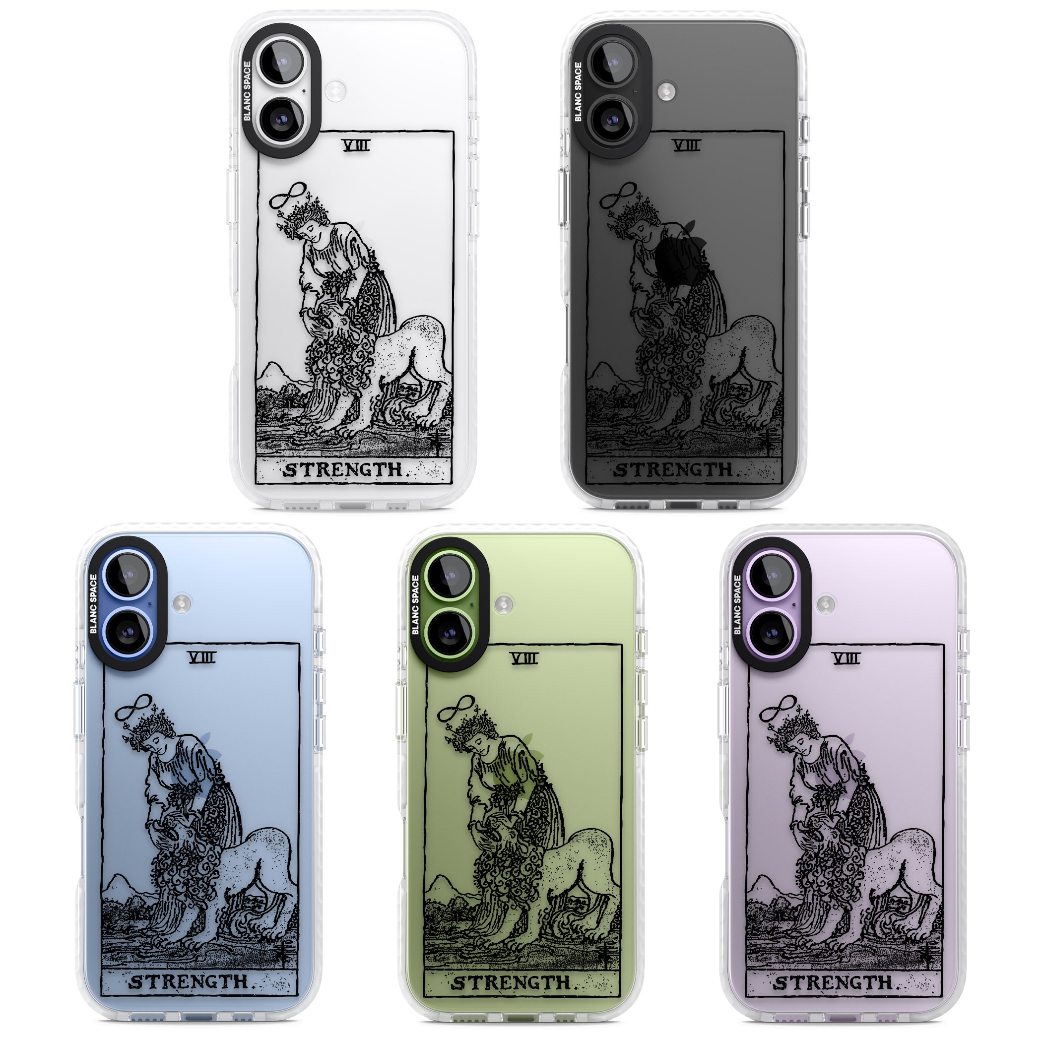 Personalised Strength Tarot Card (Clear) iPhone 17 Impact Clear Phone Case APT Impact Protection