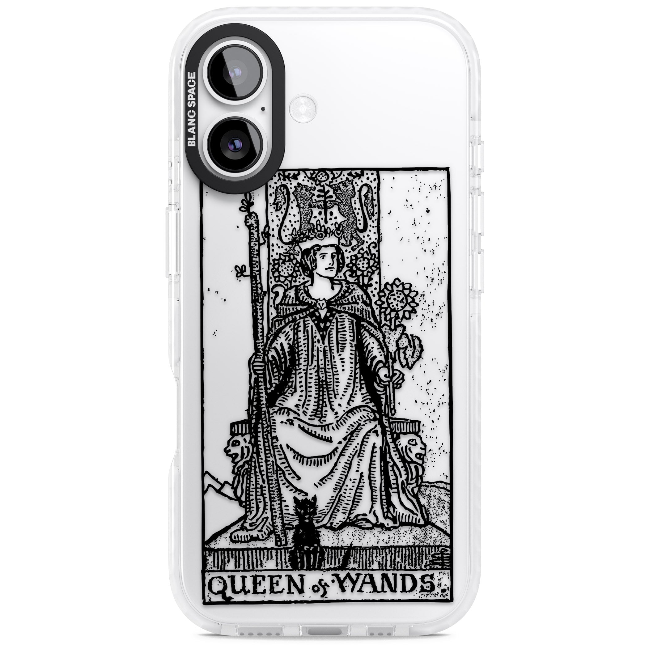Personalised Queen Of Wands Tarot Card (Clear) iPhone 17 Impact Clear Phone Case