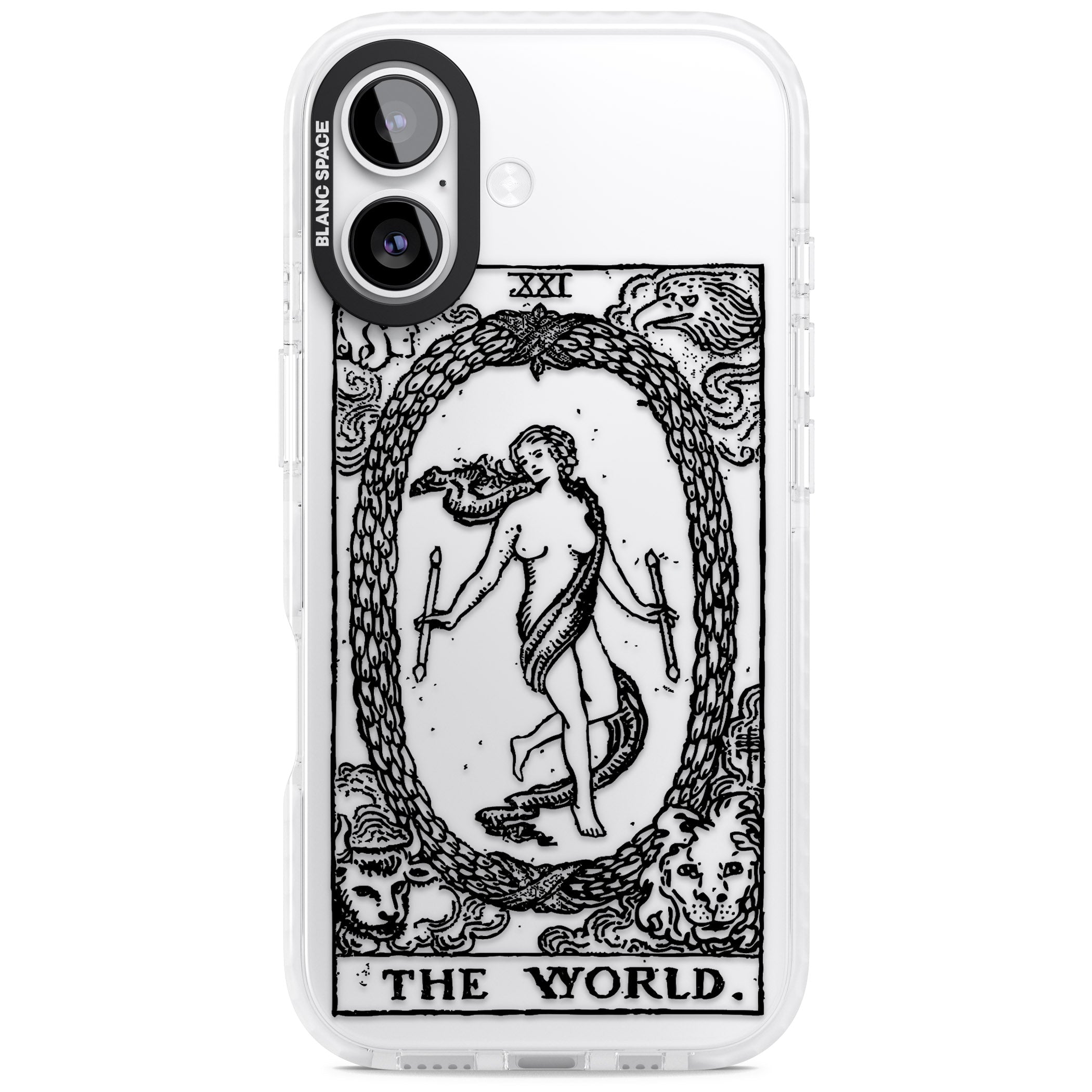 Personalised The World Tarot Card (Clear) iPhone 17 Impact Clear Phone Case