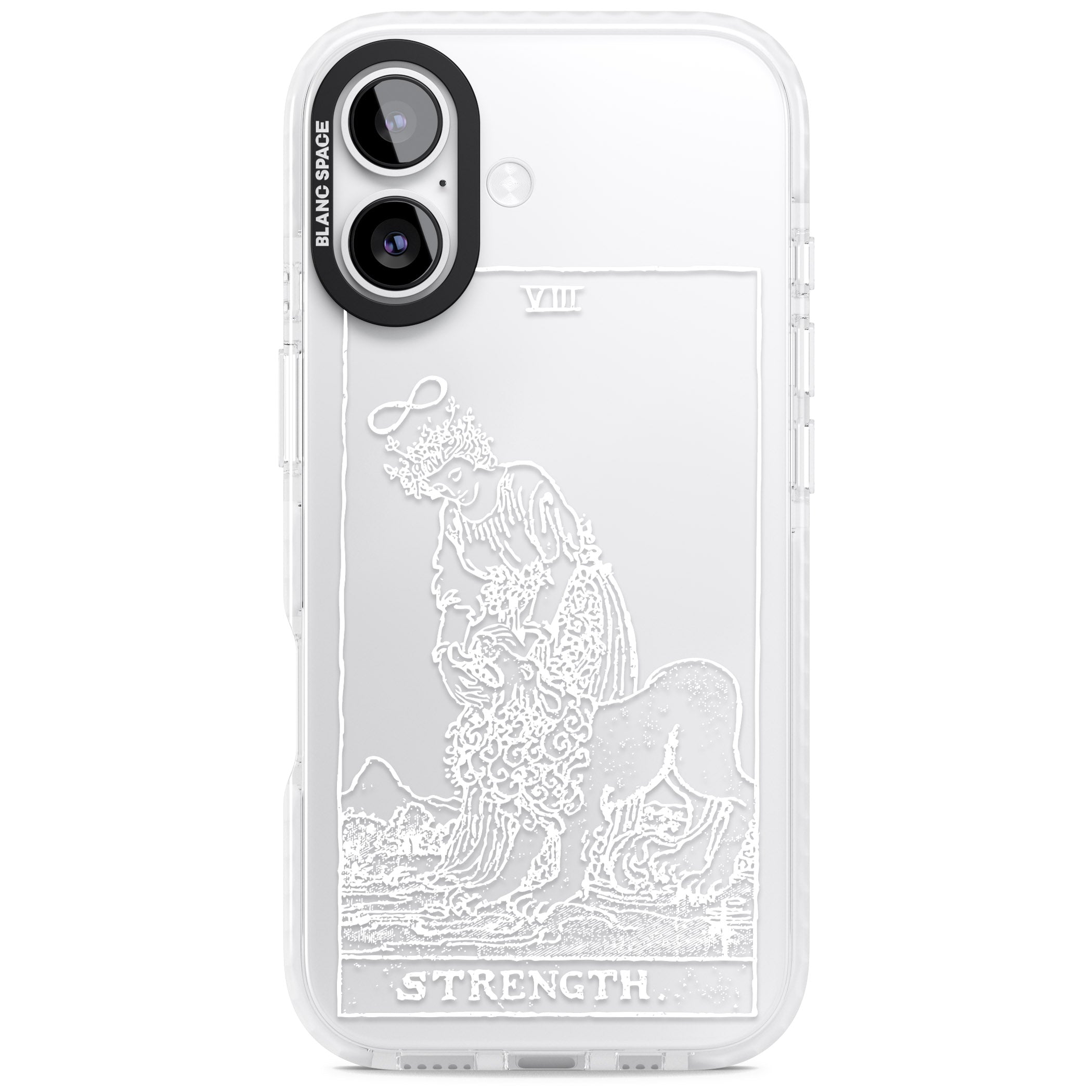 Personalised Strength Tarot Card (White) iPhone 17 Impact Clear Phone Case