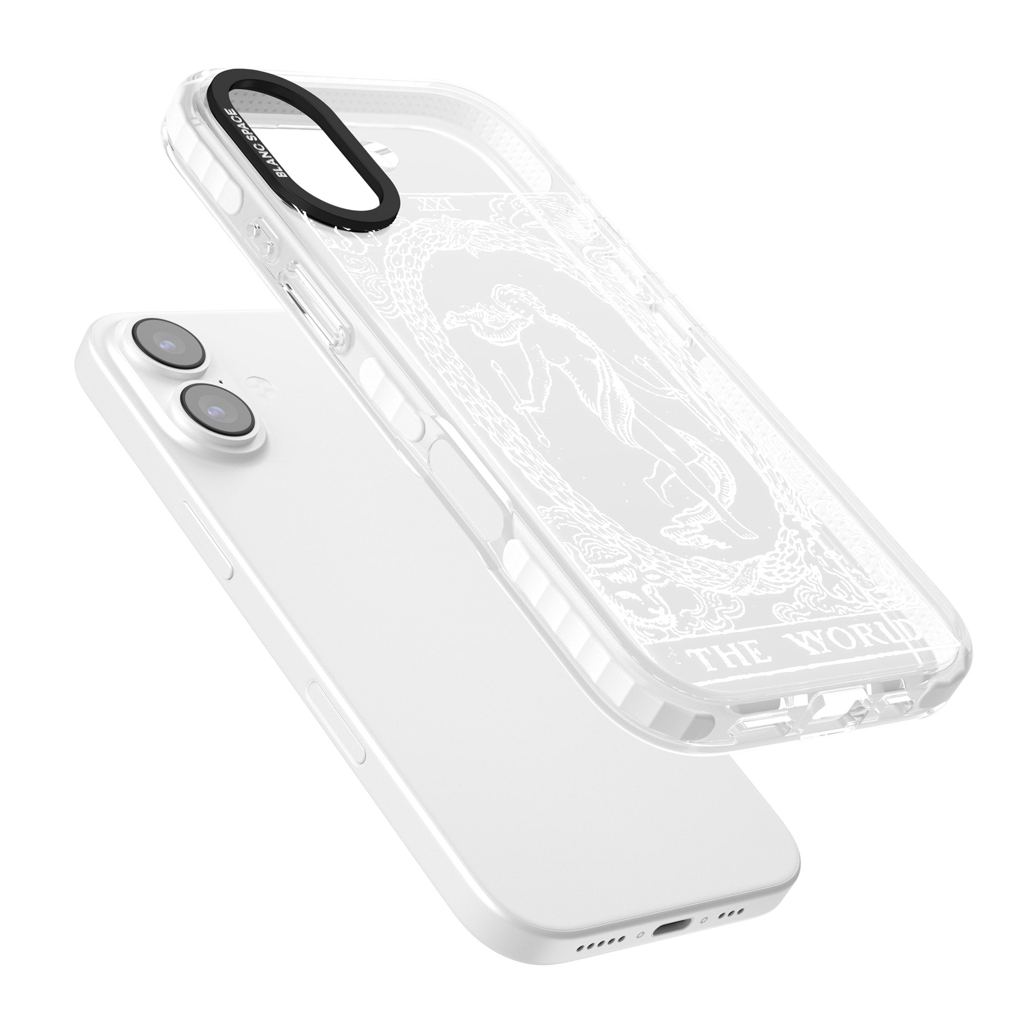 Personalised The World Tarot Card (White) iPhone 17 Impact Clear Phone Case Colours