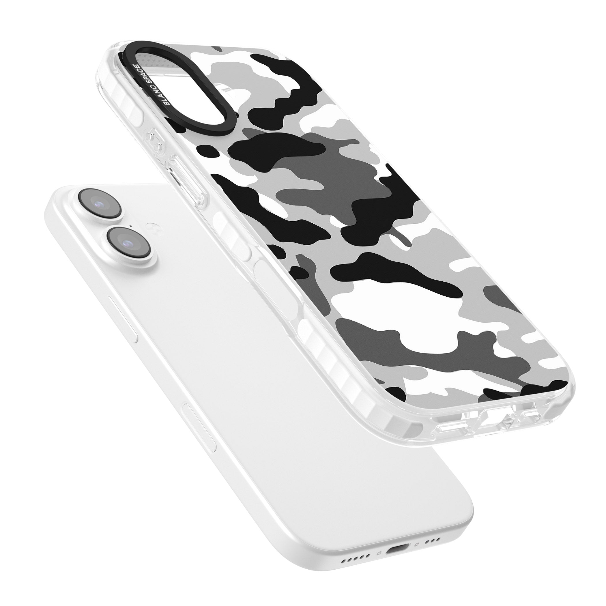 Grey Camo iPhone 17 Impact Clear Phone Case Colours