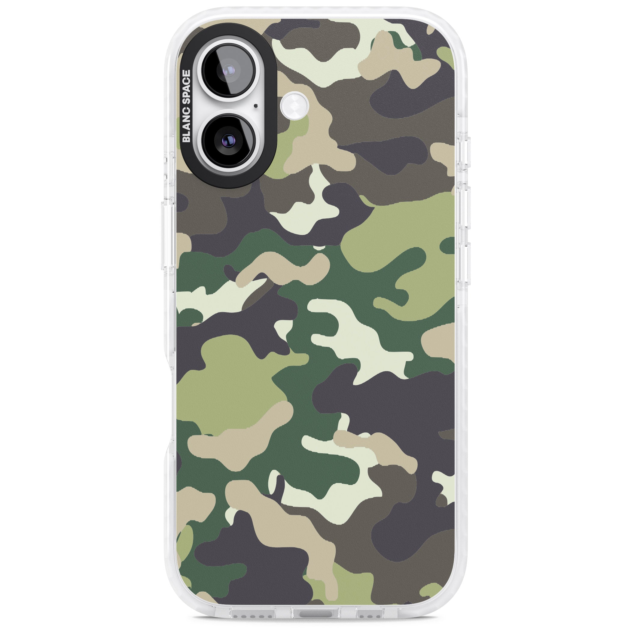 Green Camo iPhone 17 Impact Clear Phone Case