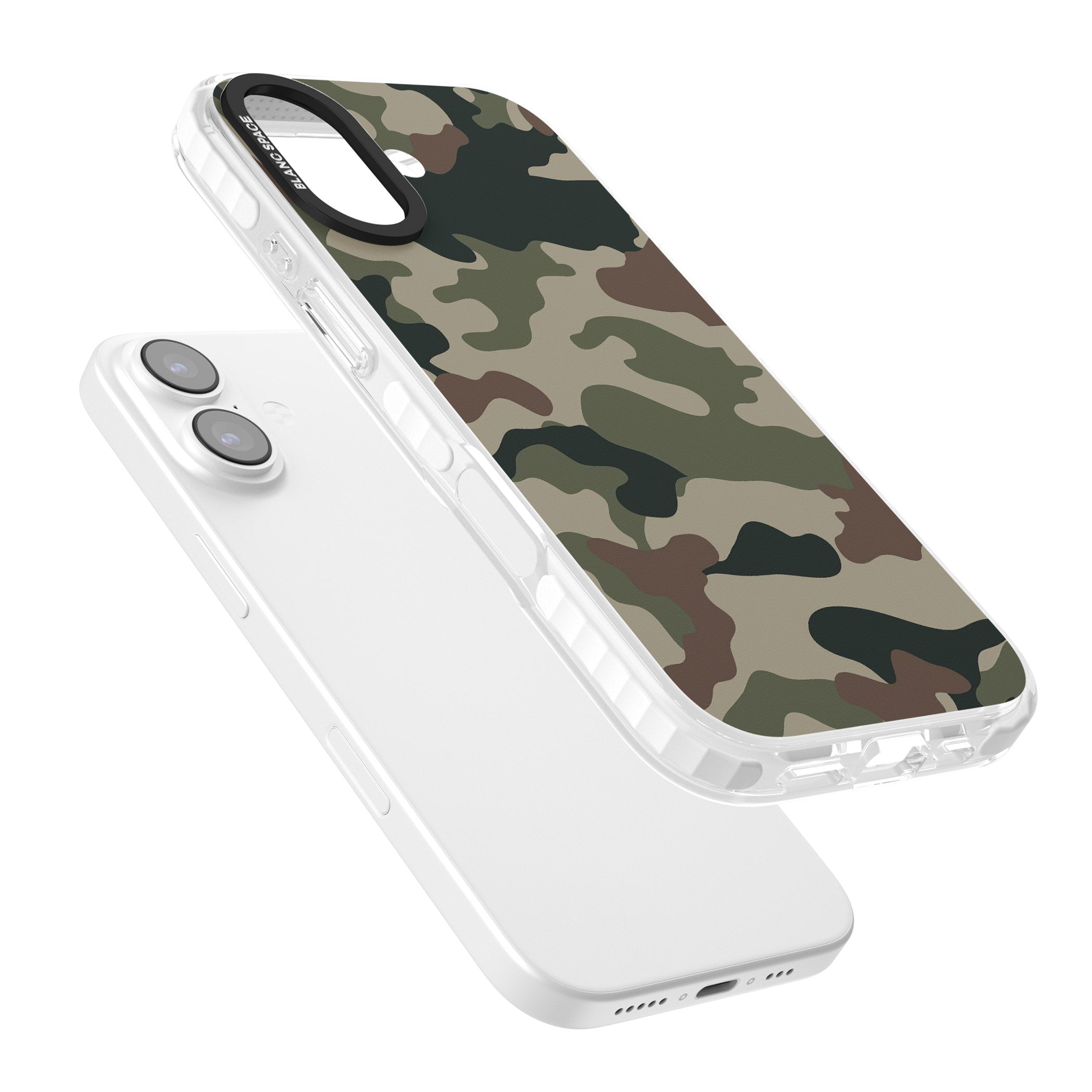 Woodland British Camo iPhone 17 Impact Clear Phone Case Colours