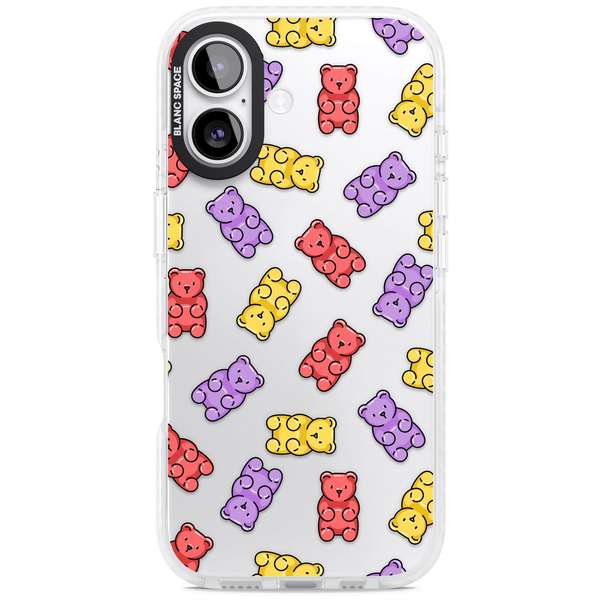 Gummy Bear Pattern iPhone 17 Impact Clear Phone Case