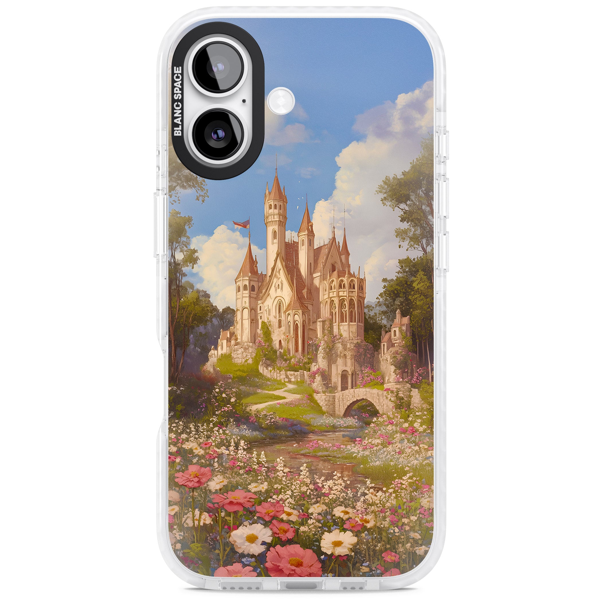 Castle Flower Fields iPhone 17 Impact Clear Phone Case