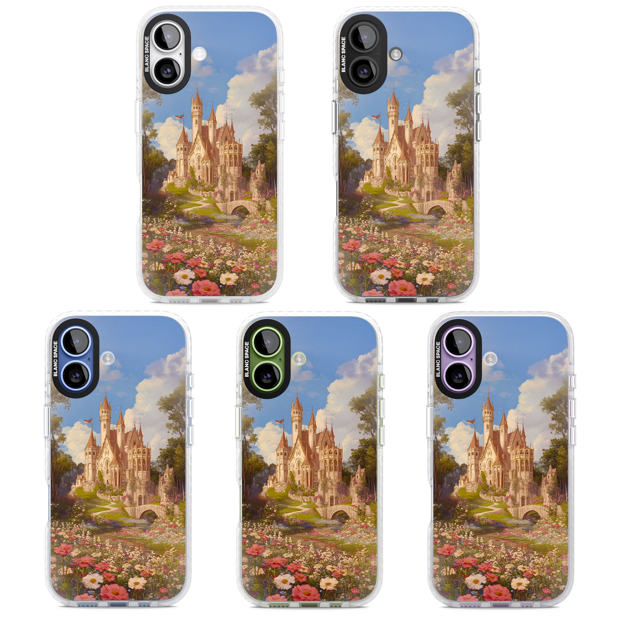 Castle Flower Fields iPhone 17 Impact Clear Phone Case APT Impact Protection
