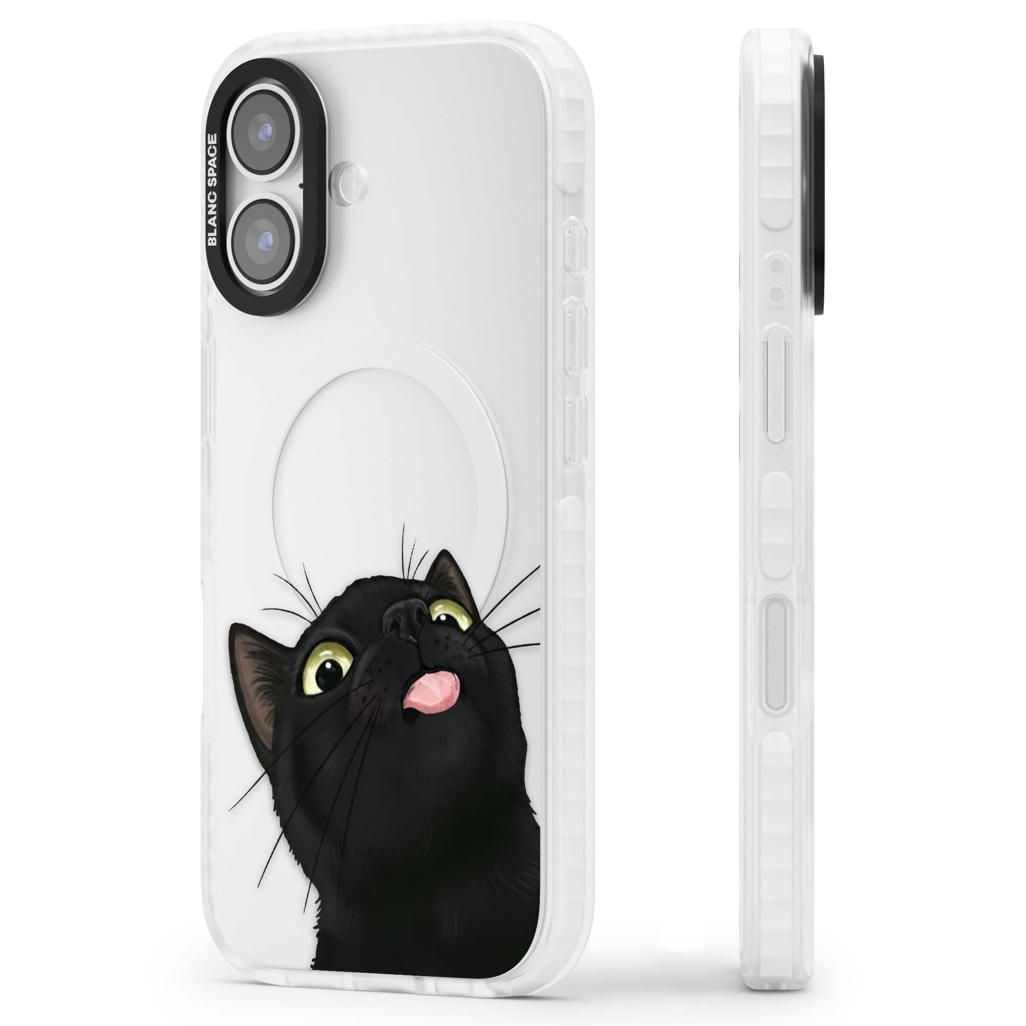 Black Cat Energy for her iPhone case | Black Impact case for iPhone 17