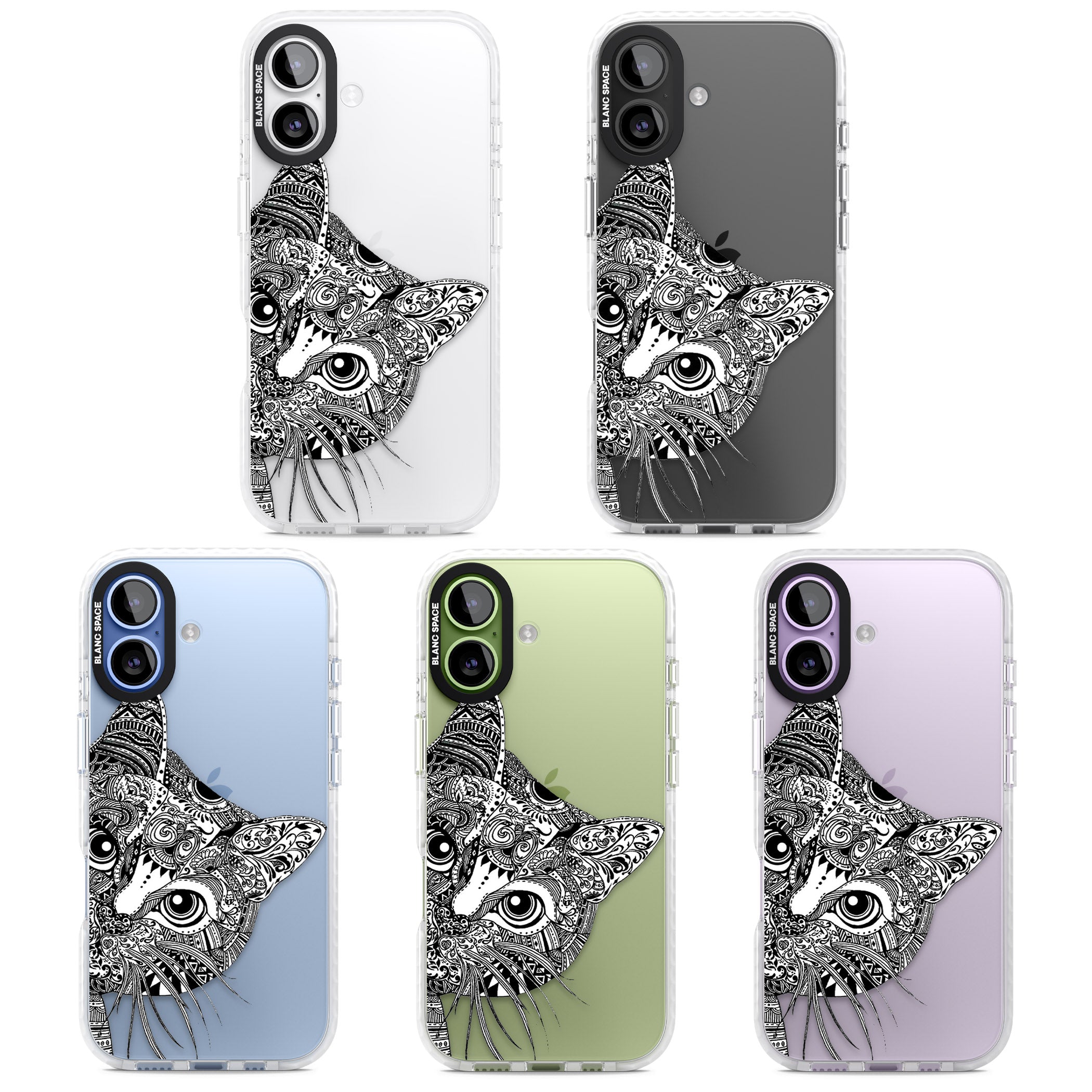 Henna Cat iPhone 17 Impact Clear Phone Case APT Impact Protection