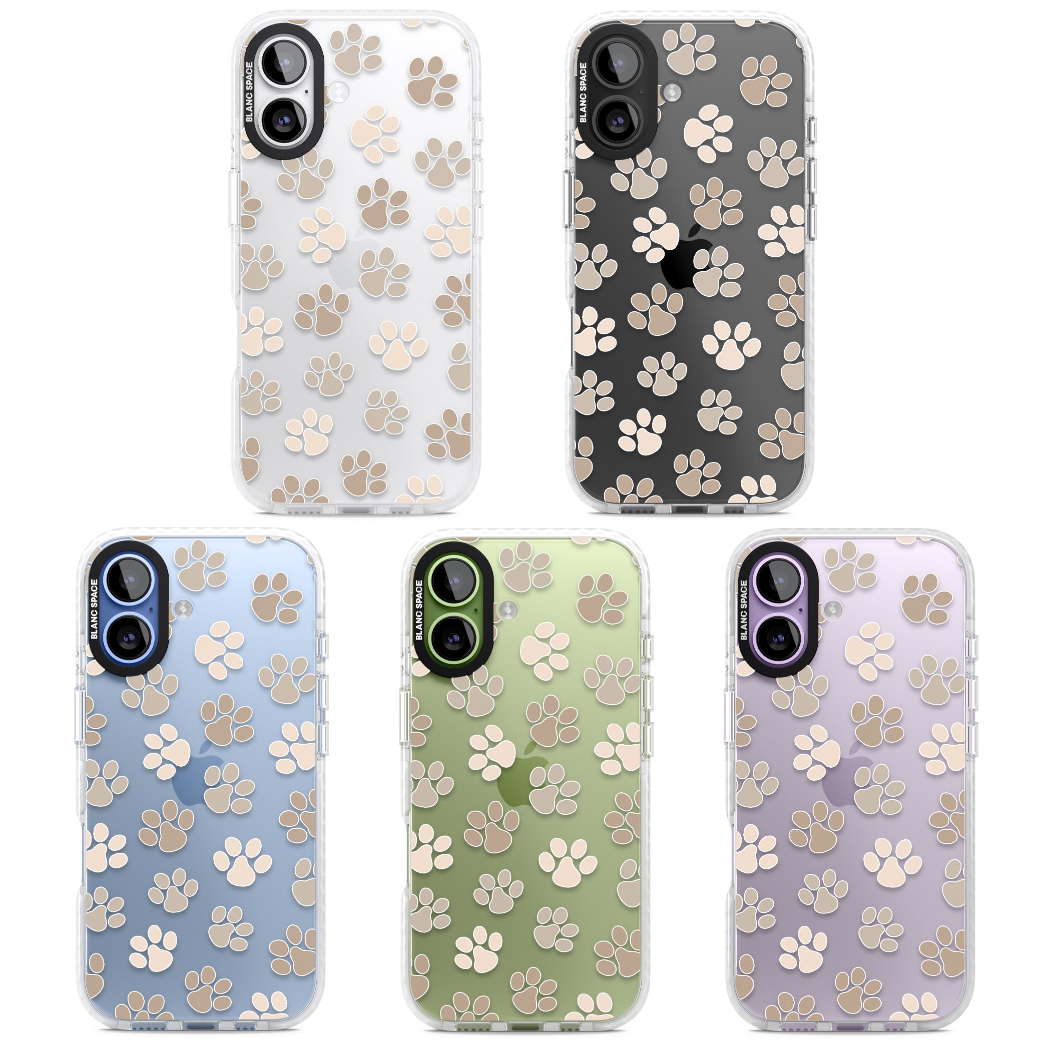 Paw Prints iPhone 17 Impact Clear Phone Case APT Impact Protection