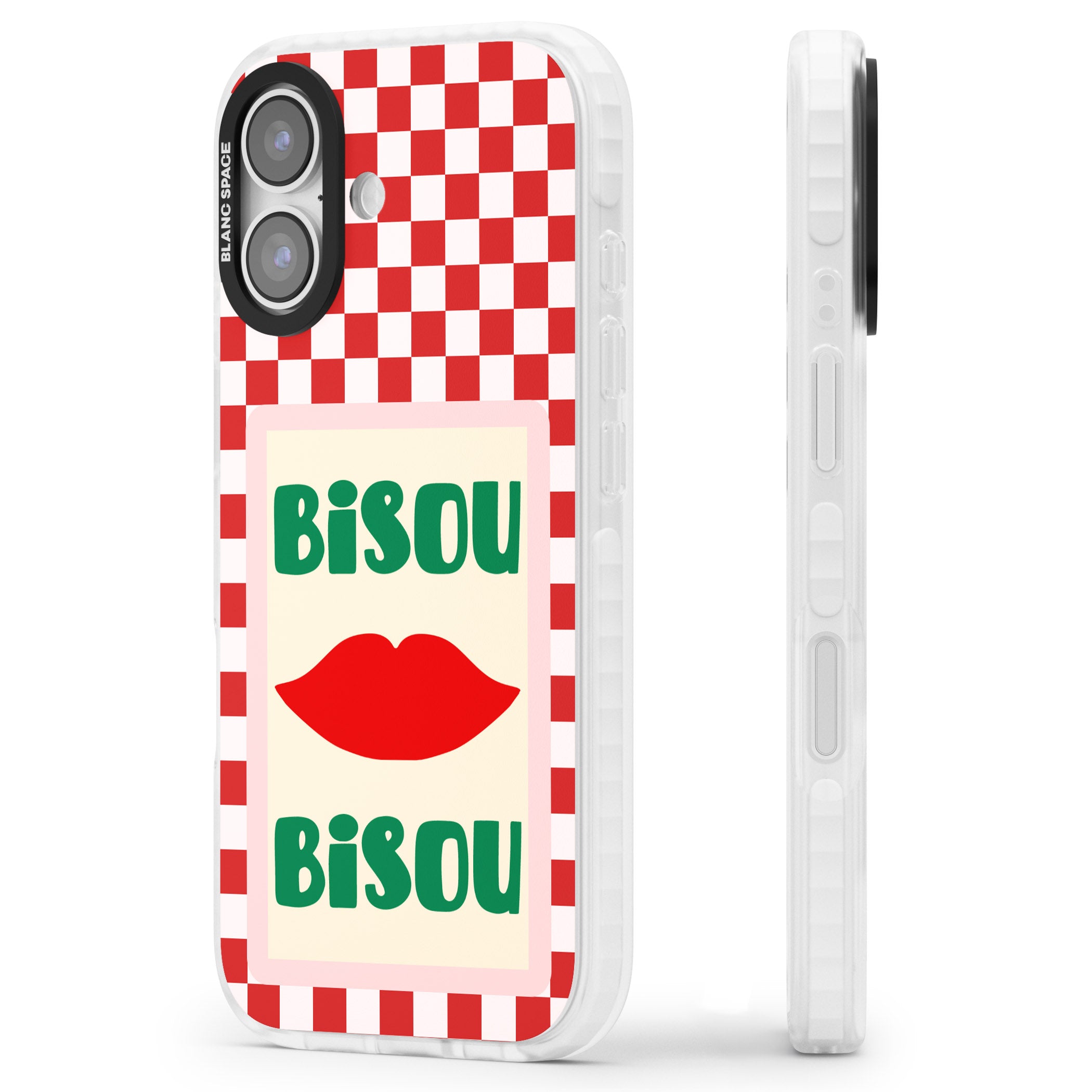 Bisou iPhone 17 Impact Clear Phone Case Side Profile