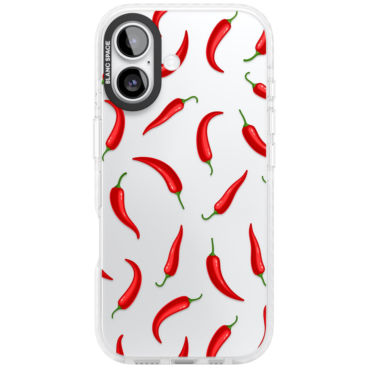 Chilli Heat iPhone 16 / iPhone 16 Plus / iPhone 17 Impact Clear Phone Case front