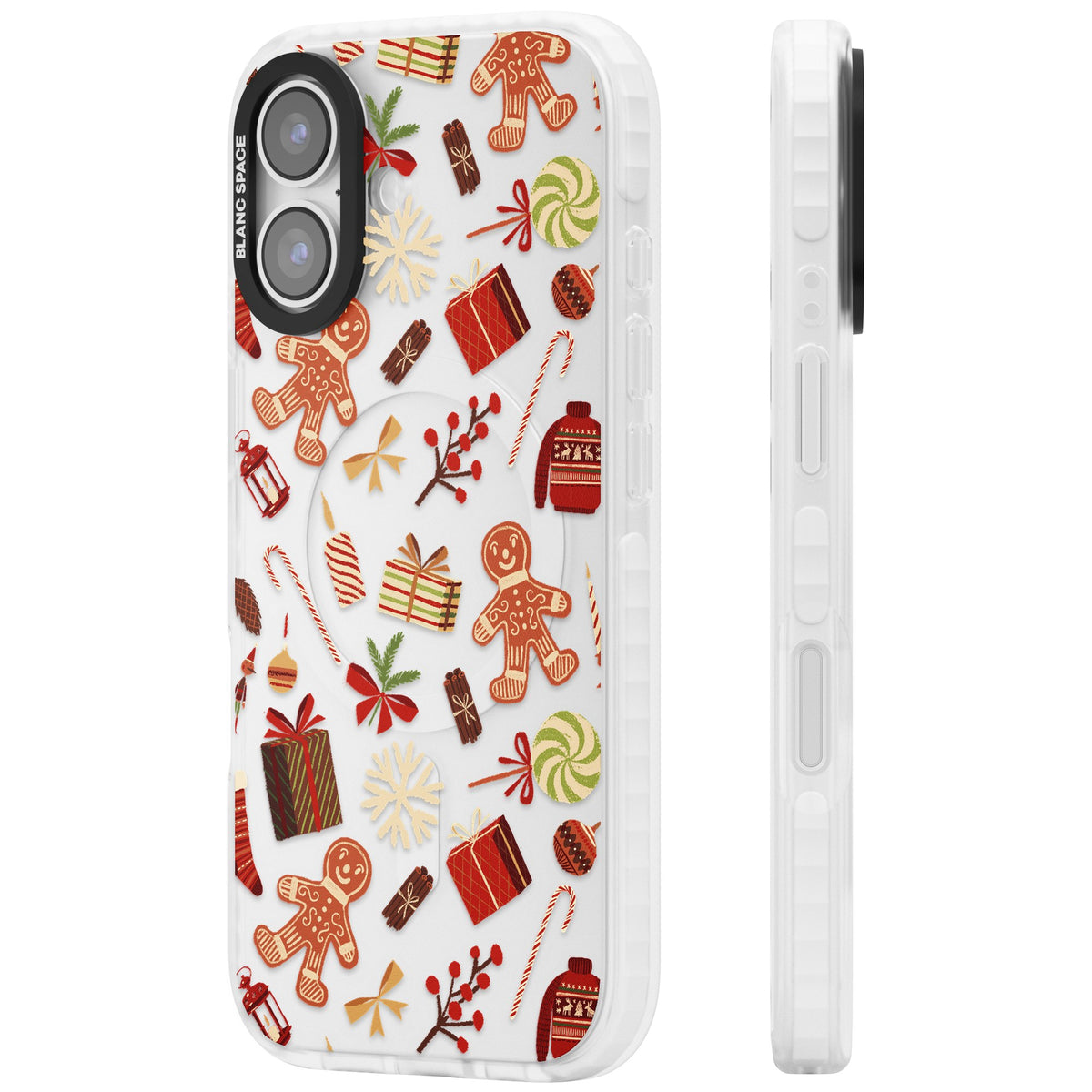 Christmas Assortments iPhone 16 / iPhone 16 Plus / iPhone 17 Impact Clear Phone Case side