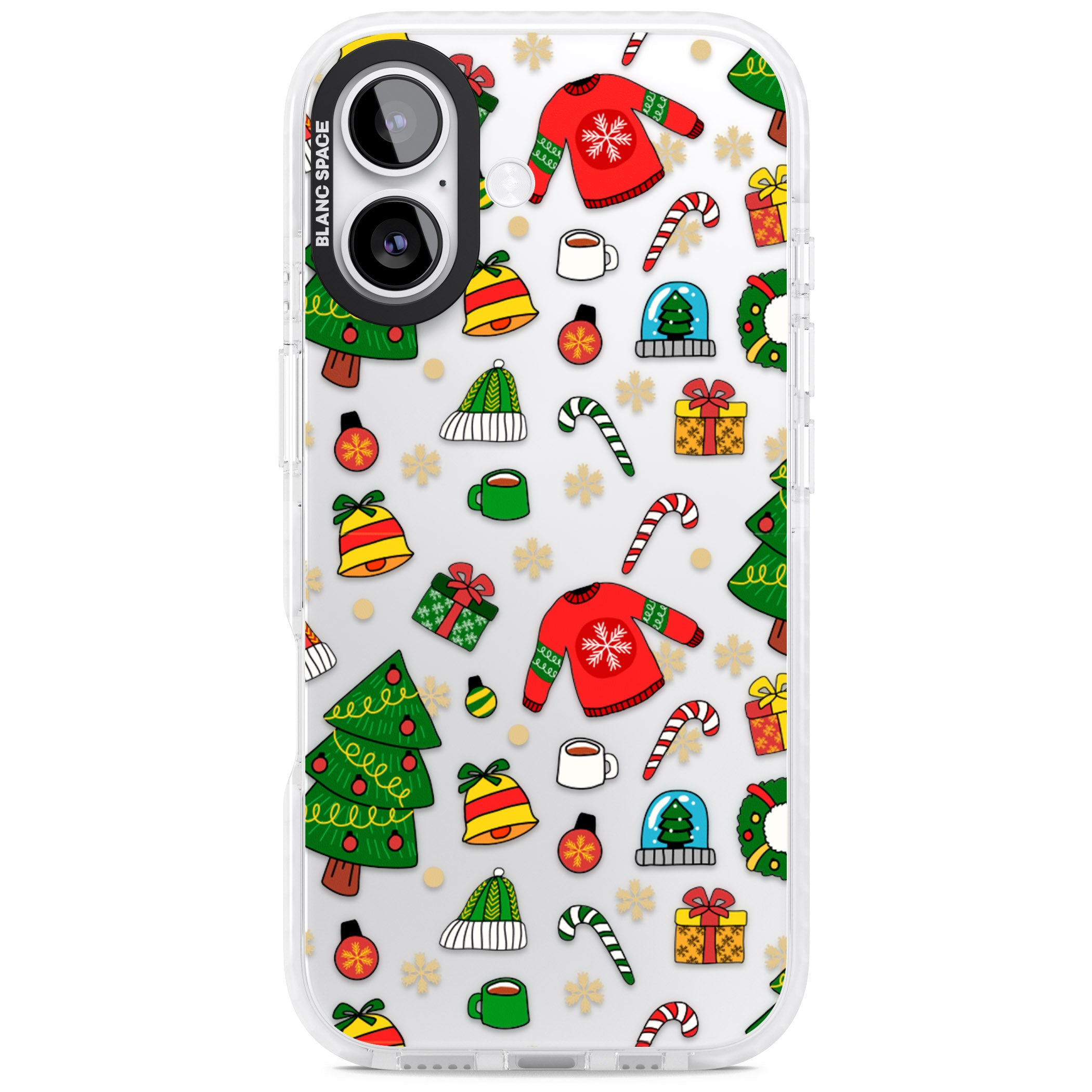 Christmas Mixture Pattern iPhone 17 Impact Clear Phone Case