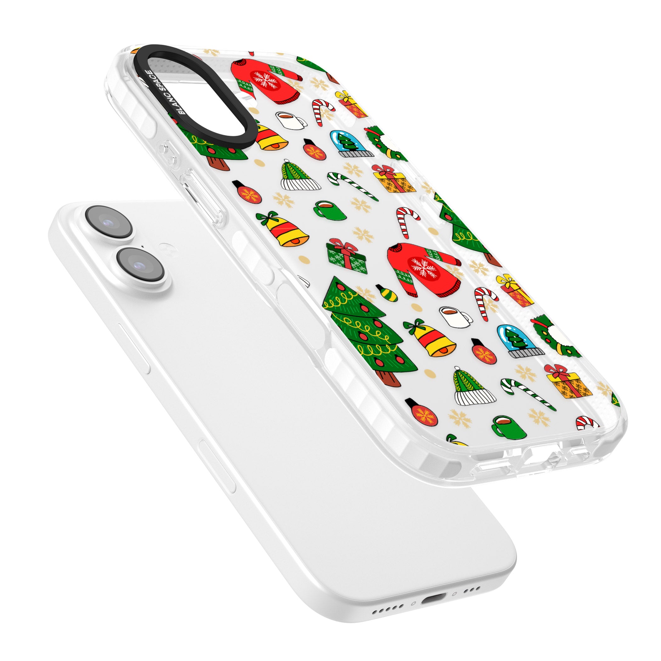 Christmas Mixture Pattern iPhone 17 Impact Clear Phone Case Colours