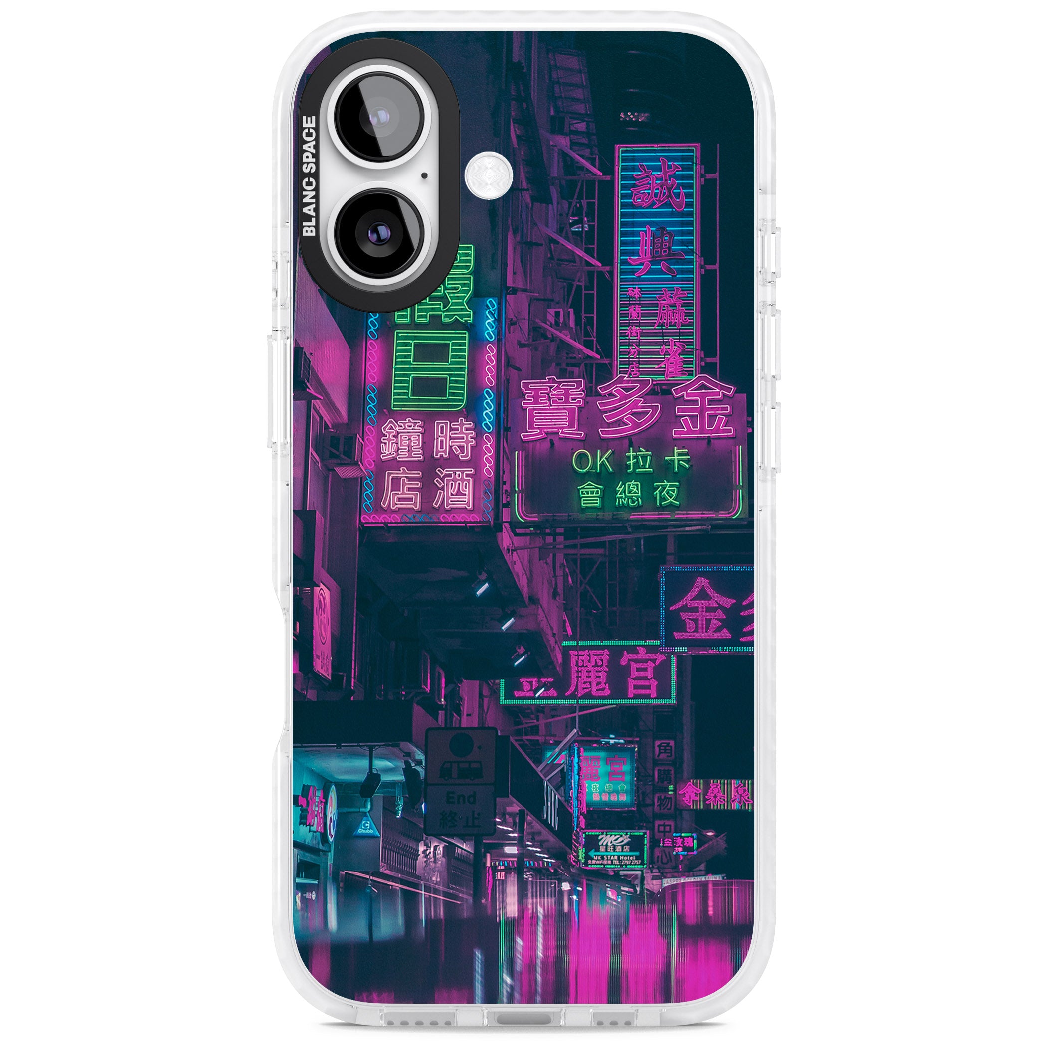Neon Night Strip iPhone 17 Impact Clear Phone Case