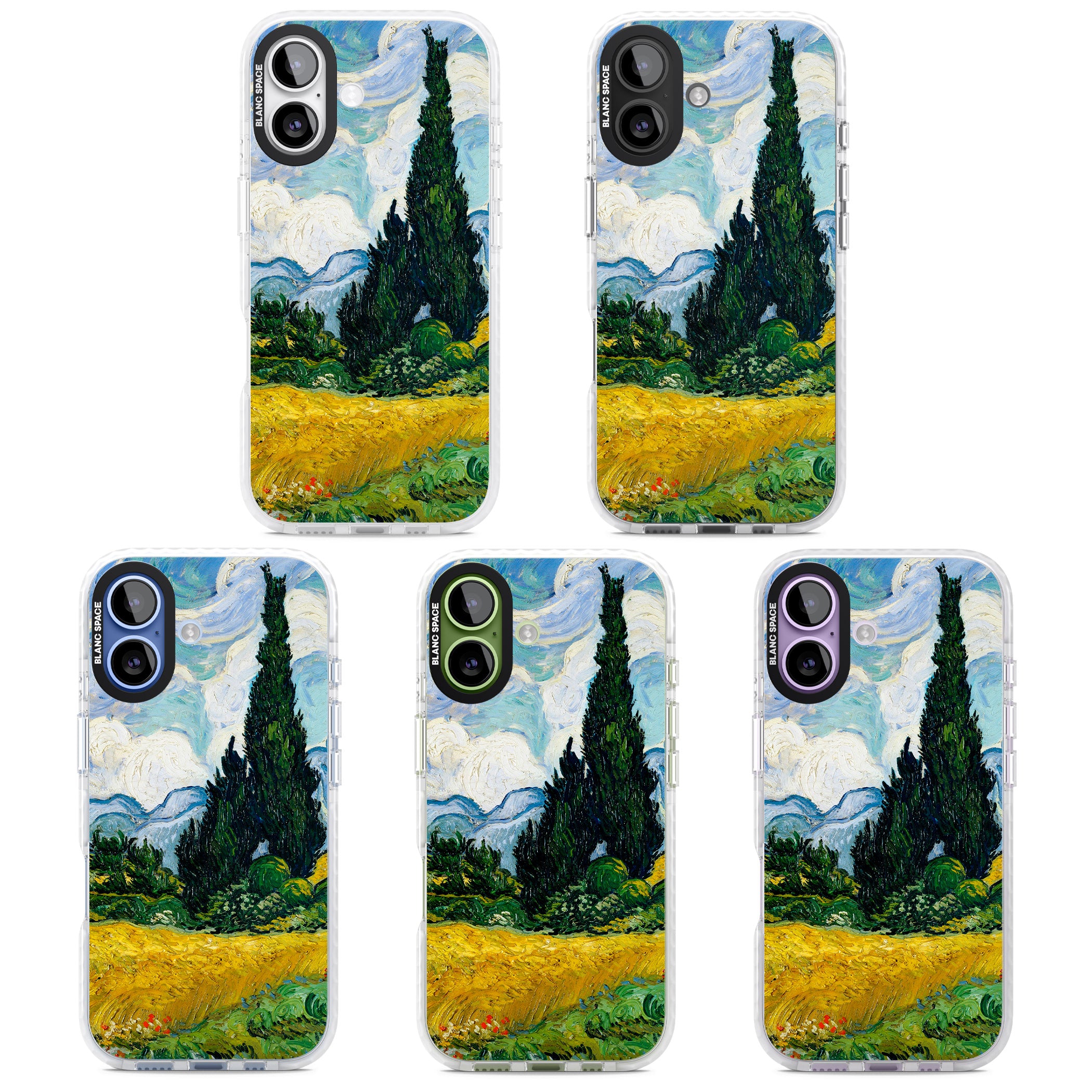 Wheat Field With Cypresses By Vincent Van Gogh iPhone 17 Impact Clear Phone Case APT Impact Protection