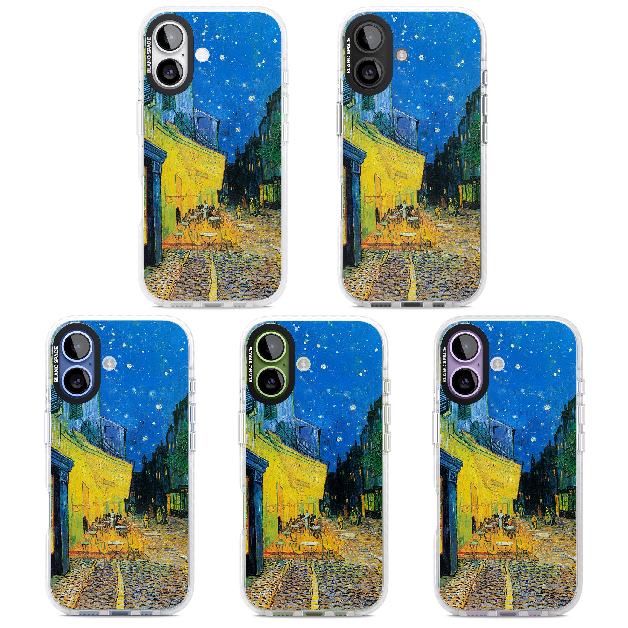 Café Terrace At Night iPhone 17 Impact Clear Phone Case APT Impact Protection