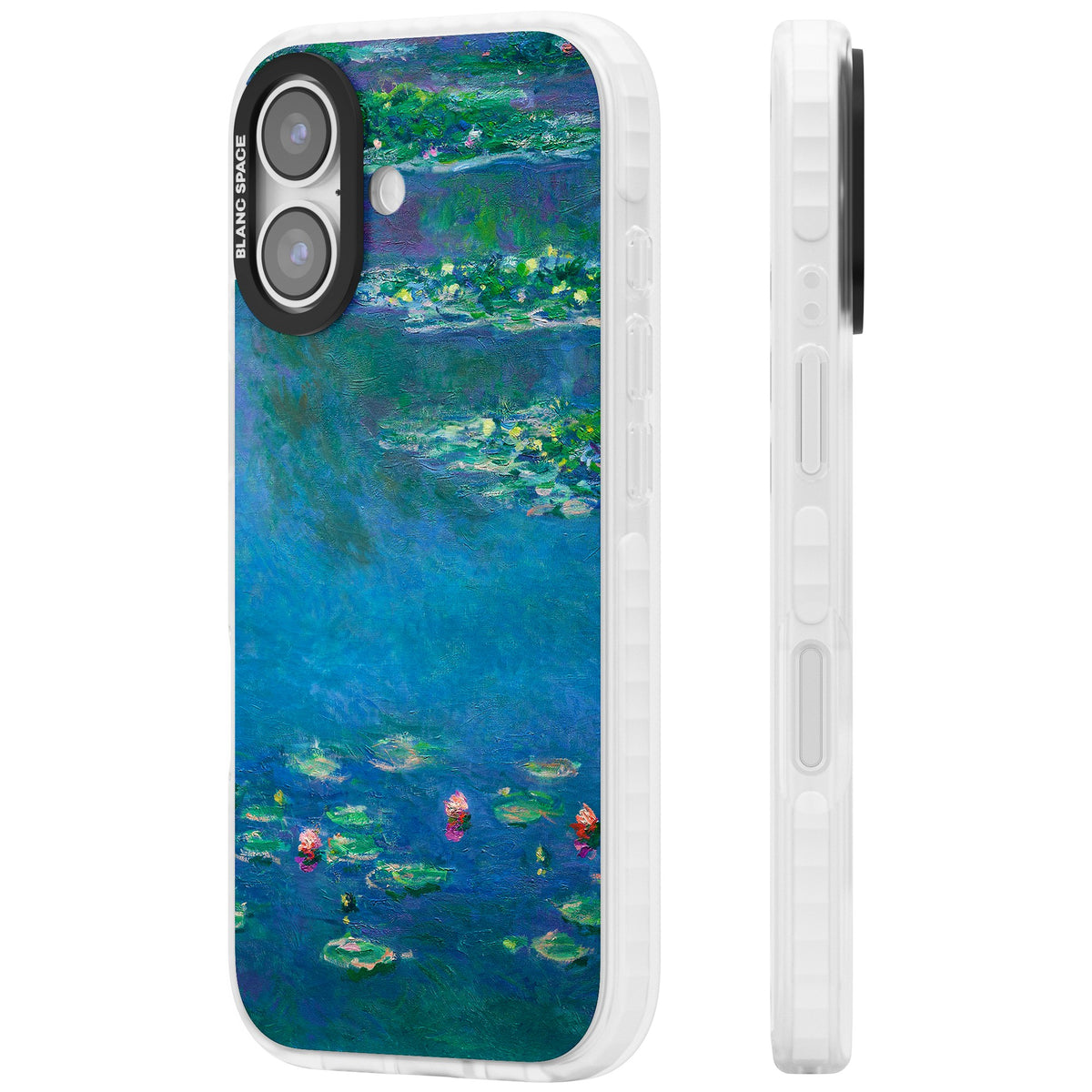 Water Lilies iPhone 16 / iPhone 16 Plus / iPhone 17 Impact Clear Phone Case side