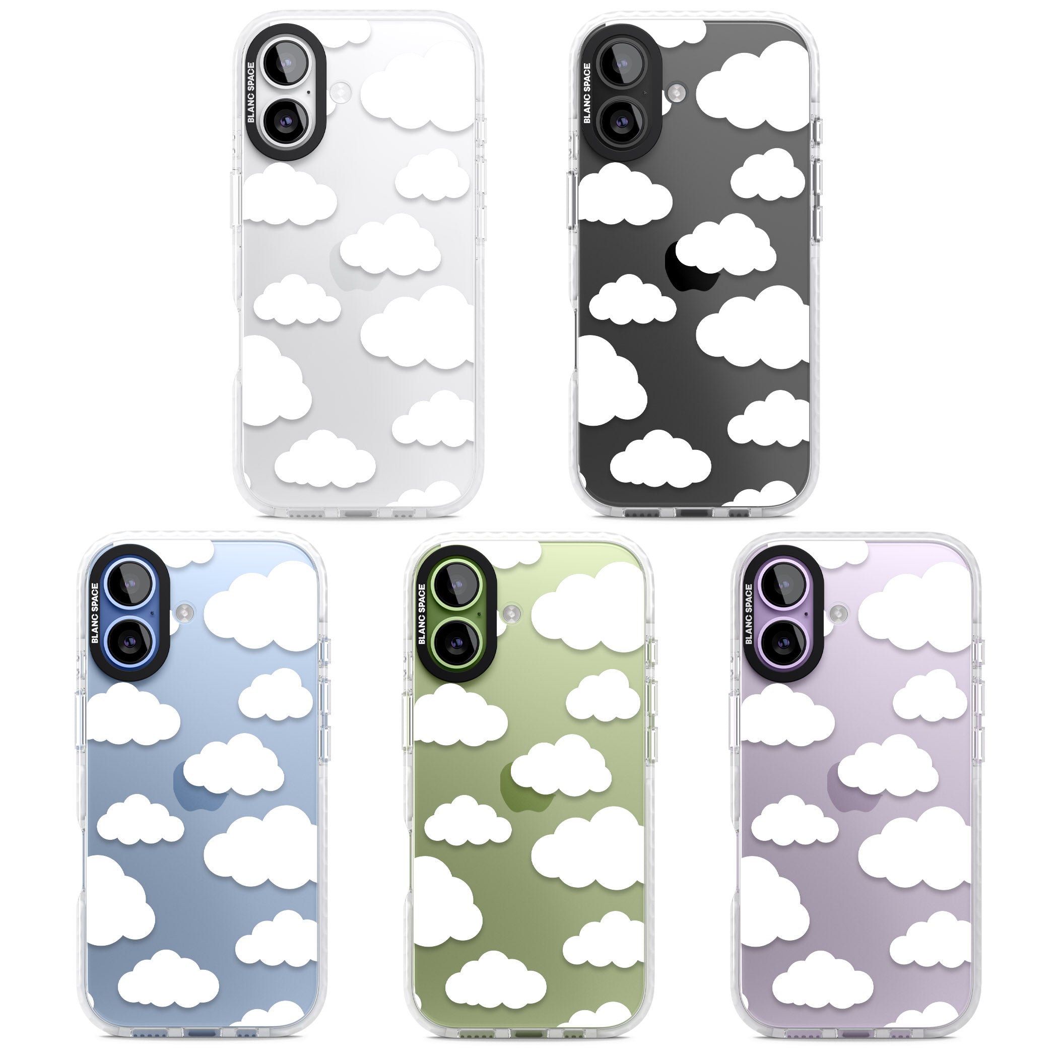 Cloud Pattern iPhone 17 Impact Clear Phone Case APT Impact Protection