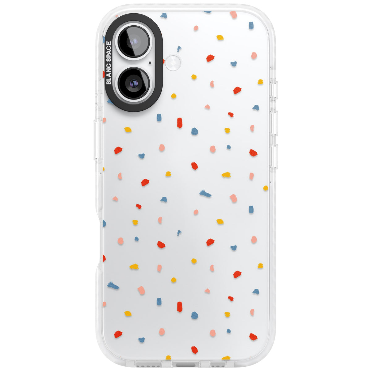 Small Confetti iPhone 16 / iPhone 16 Plus / iPhone 17 Impact Clear Phone Case front