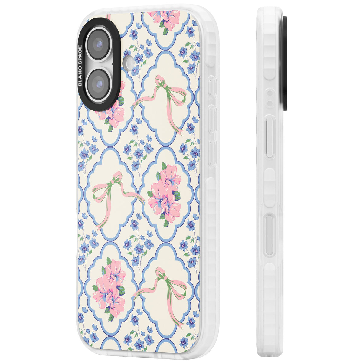 Ribbon Lattice iPhone 16 / iPhone 16 Plus / iPhone 17 Impact Clear Phone Case side