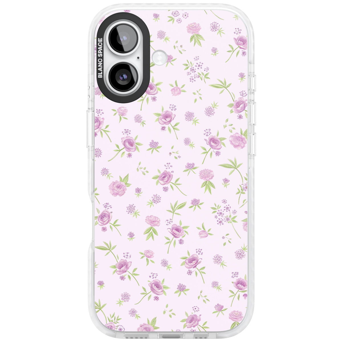 Pink Peonies iPhone 16 / iPhone 16 Plus / iPhone 17 Impact Clear Phone Case front