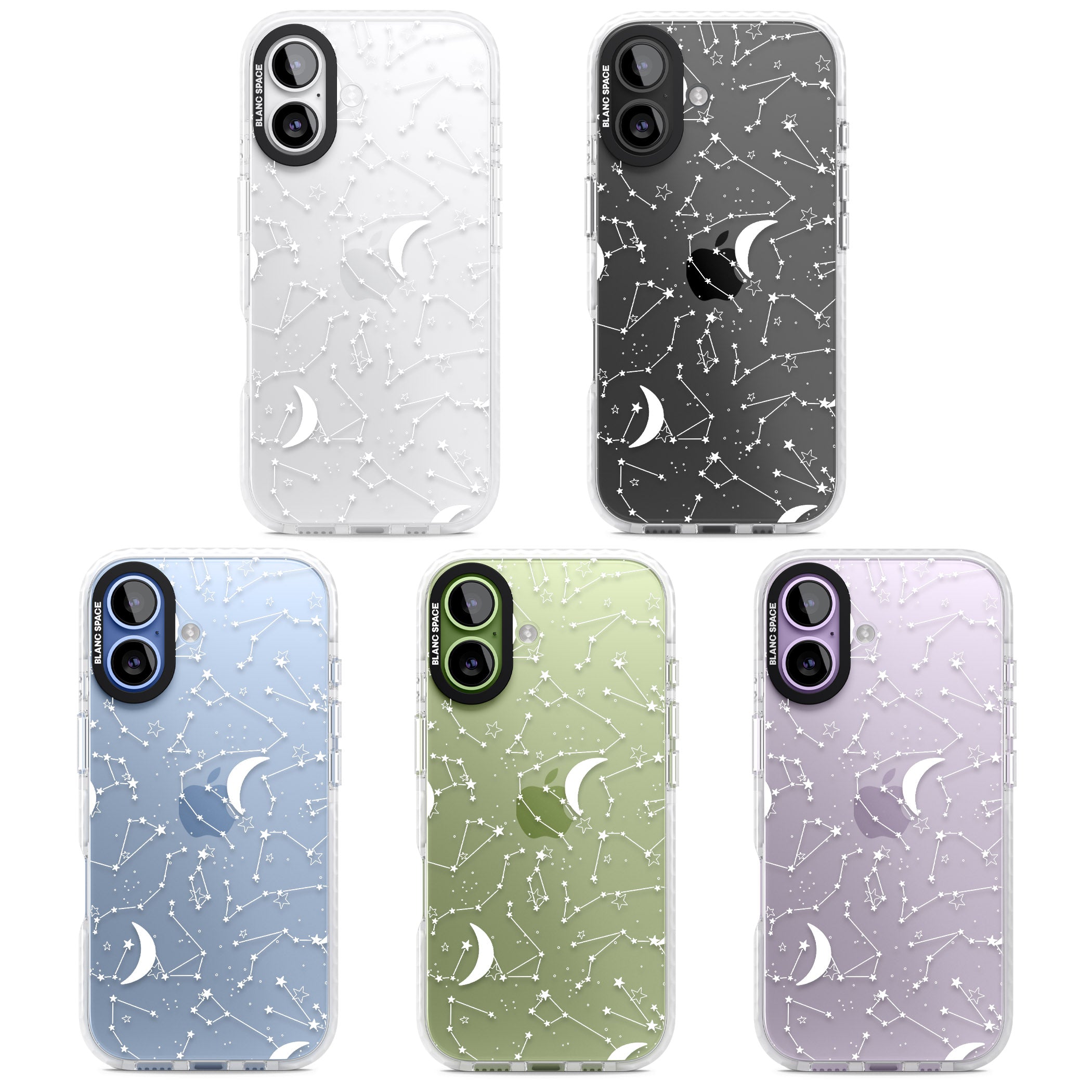 White Constellations iPhone 17 Impact Clear Phone Case APT Impact Protection