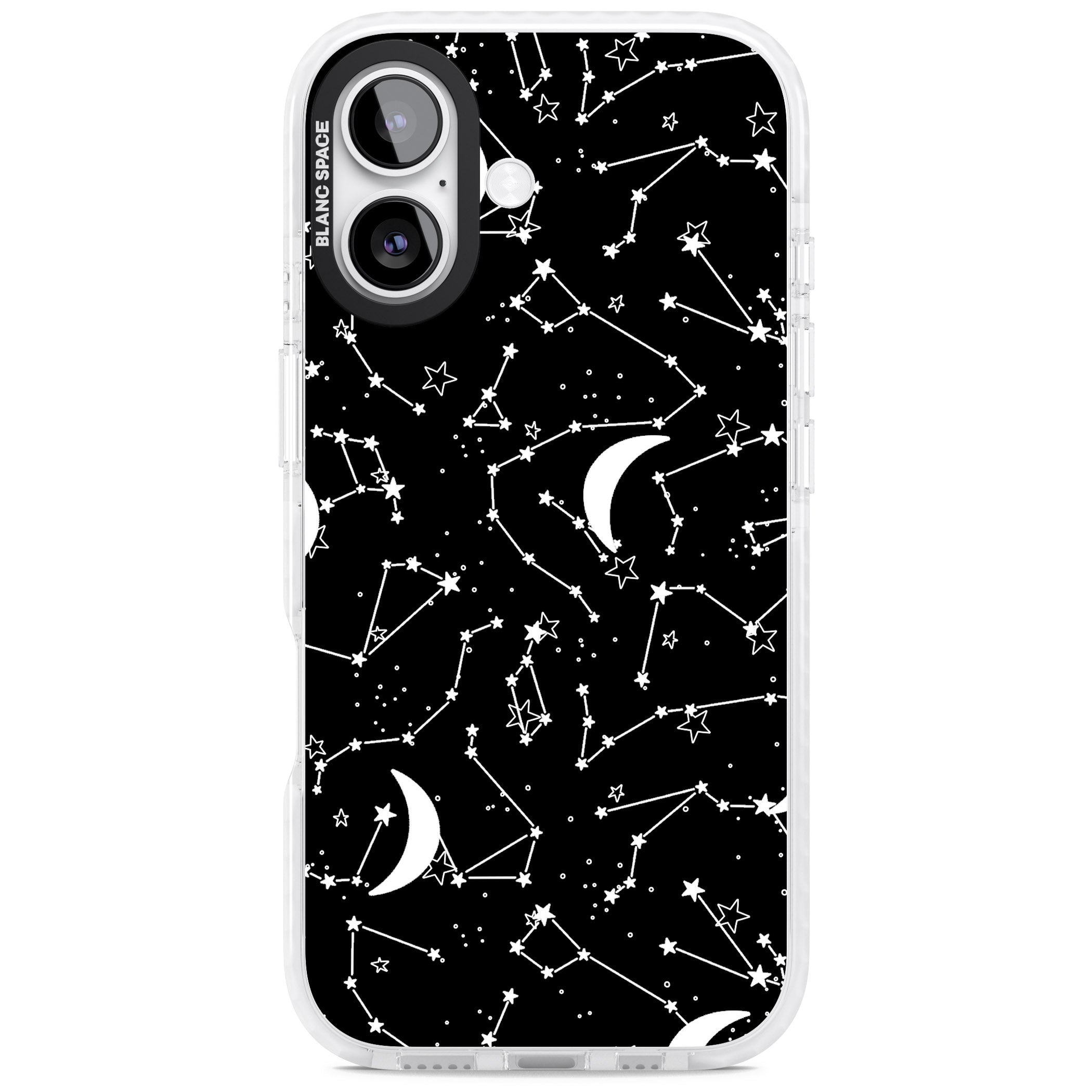Black Celestial Constellations iPhone 17 Impact Clear Phone Case