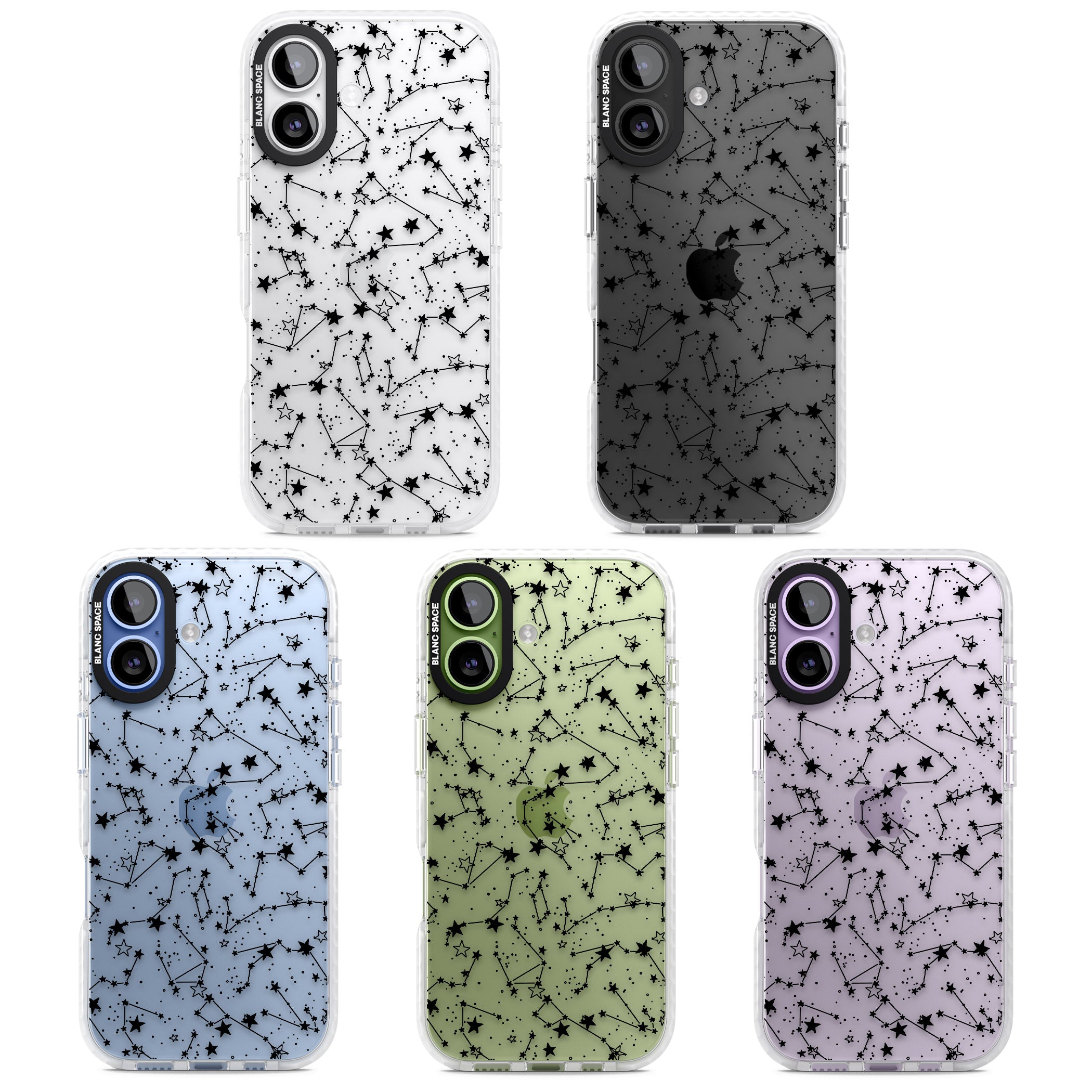 Midnight Constellations iPhone 17 Impact Clear Phone Case APT Impact Protection