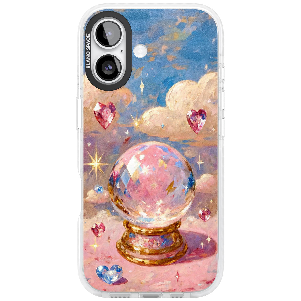 Crystal Ball iPhone 16 / iPhone 16 Plus / iPhone 17 Impact Clear Phone Case front