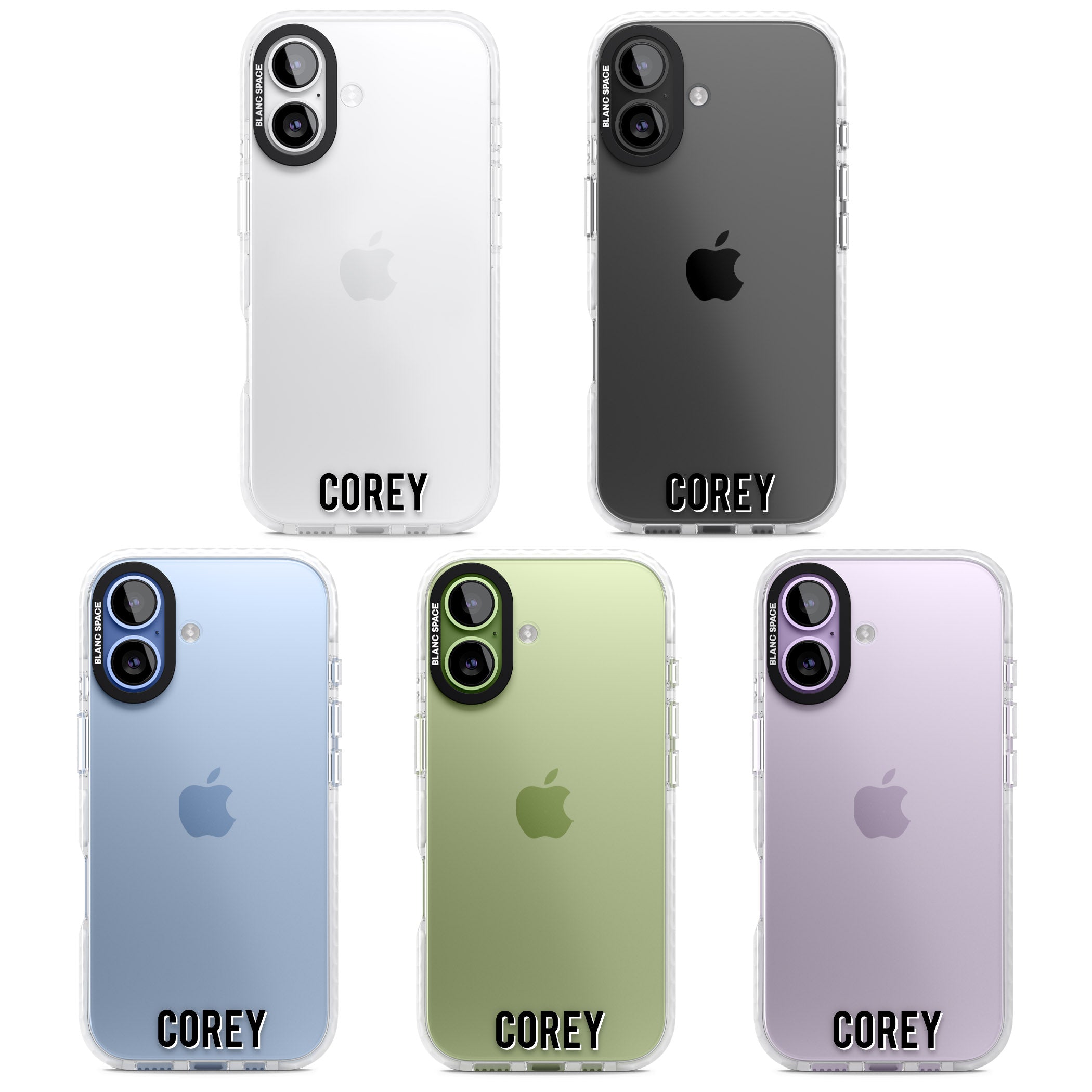 Personalised Bottom Name iPhone 17 Impact Clear Phone Case APT Impact Protection