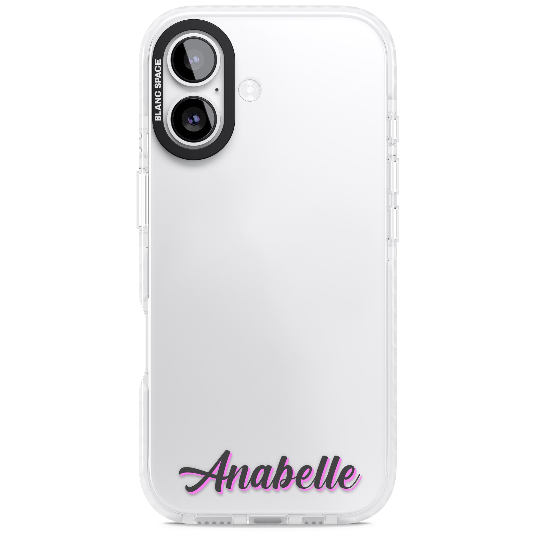 Personalised Cute Bottom Name iPhone 17 Impact Clear Phone Case