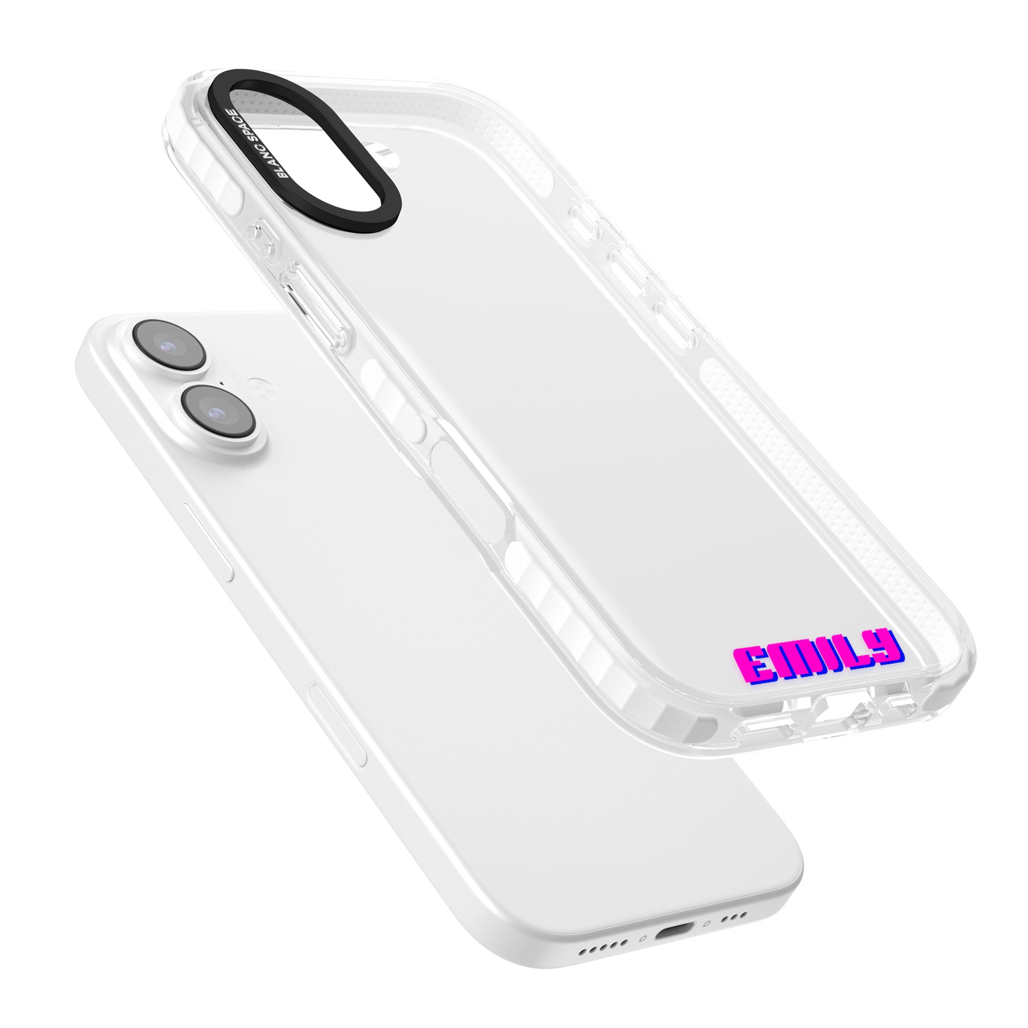 Personalised Cool Bottom Name iPhone 17 Impact Clear Phone Case Colours