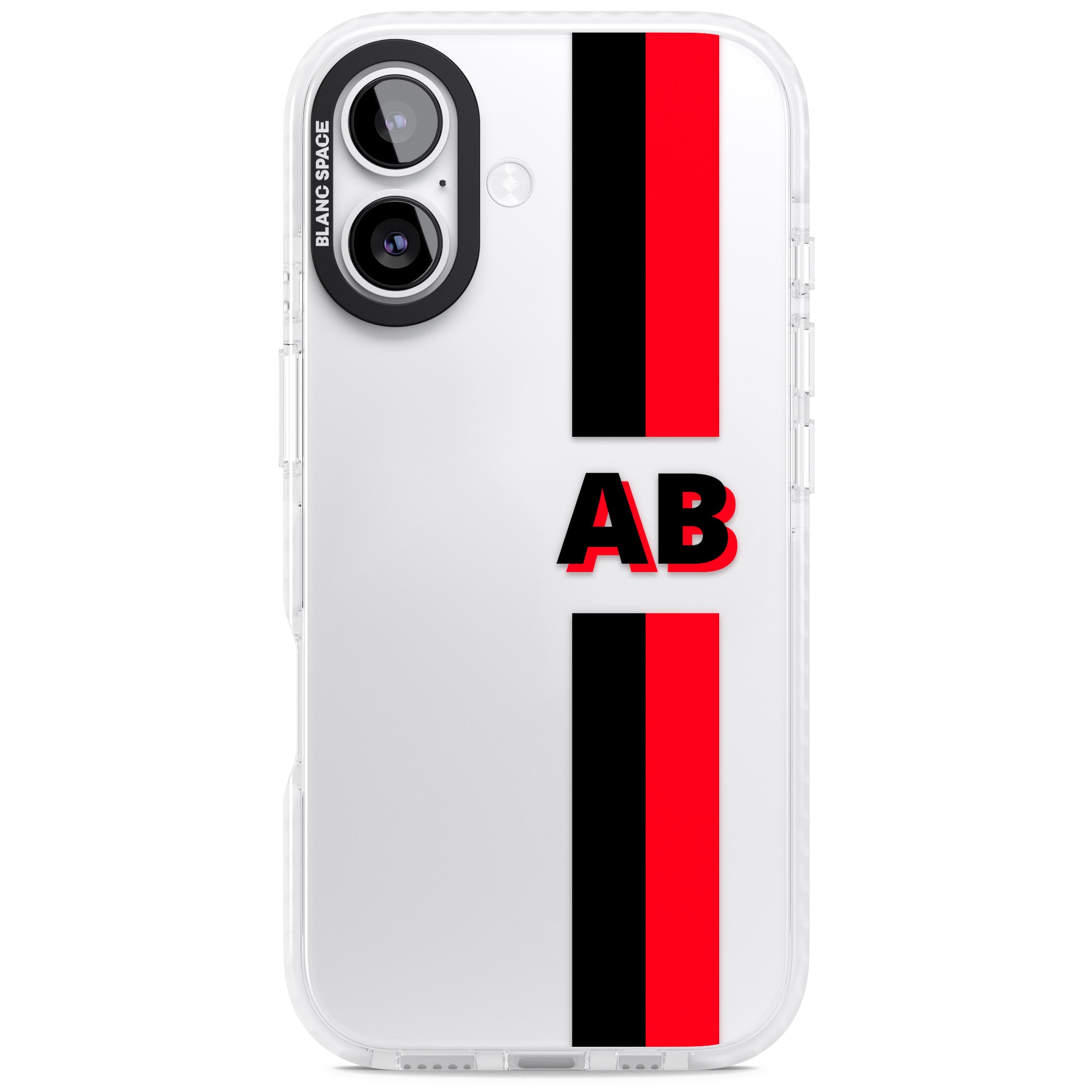 Personalised Bold Stripe iPhone 17 Impact Clear Phone Case