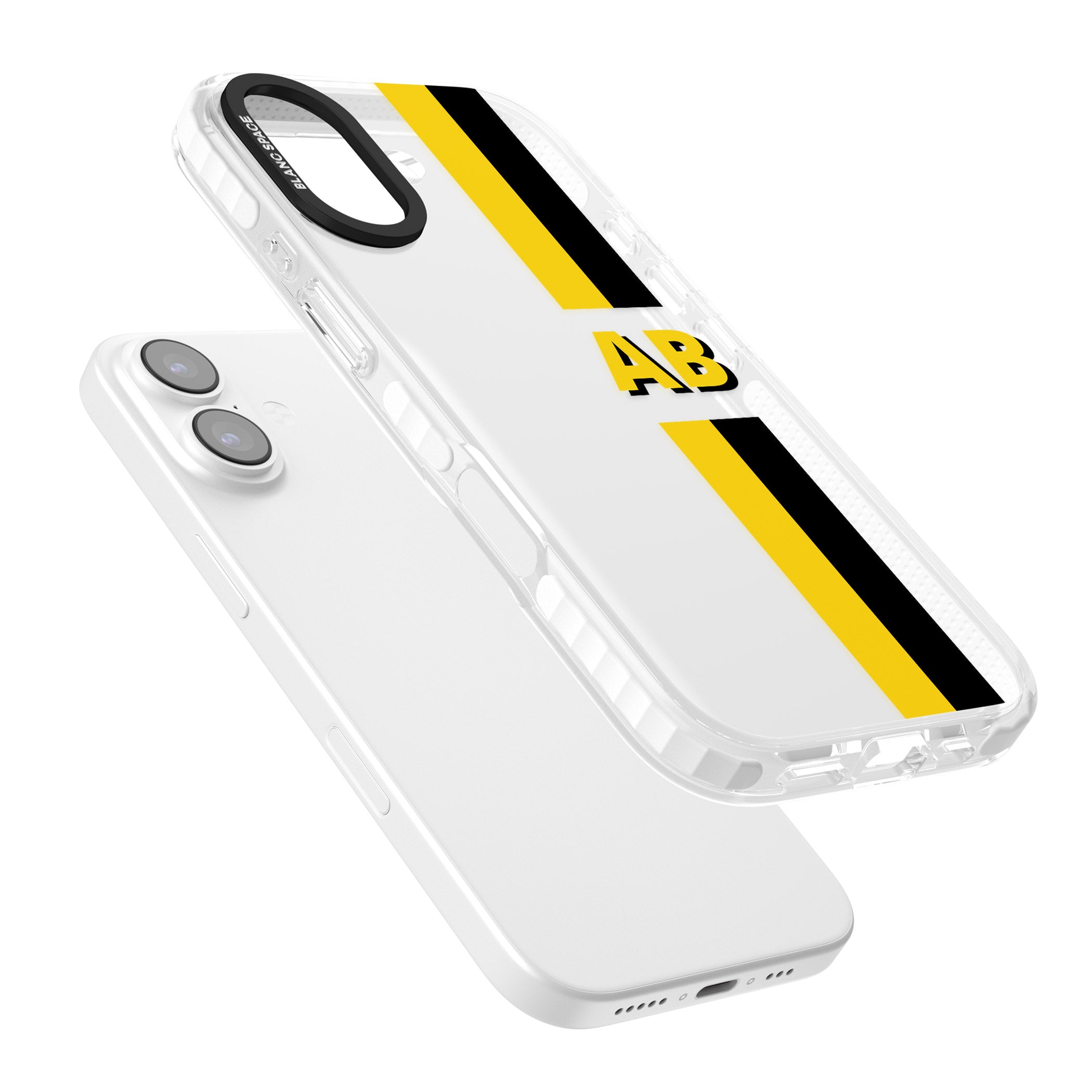 Personalised Bold Name Striped iPhone 17 Impact Clear Phone Case Colours