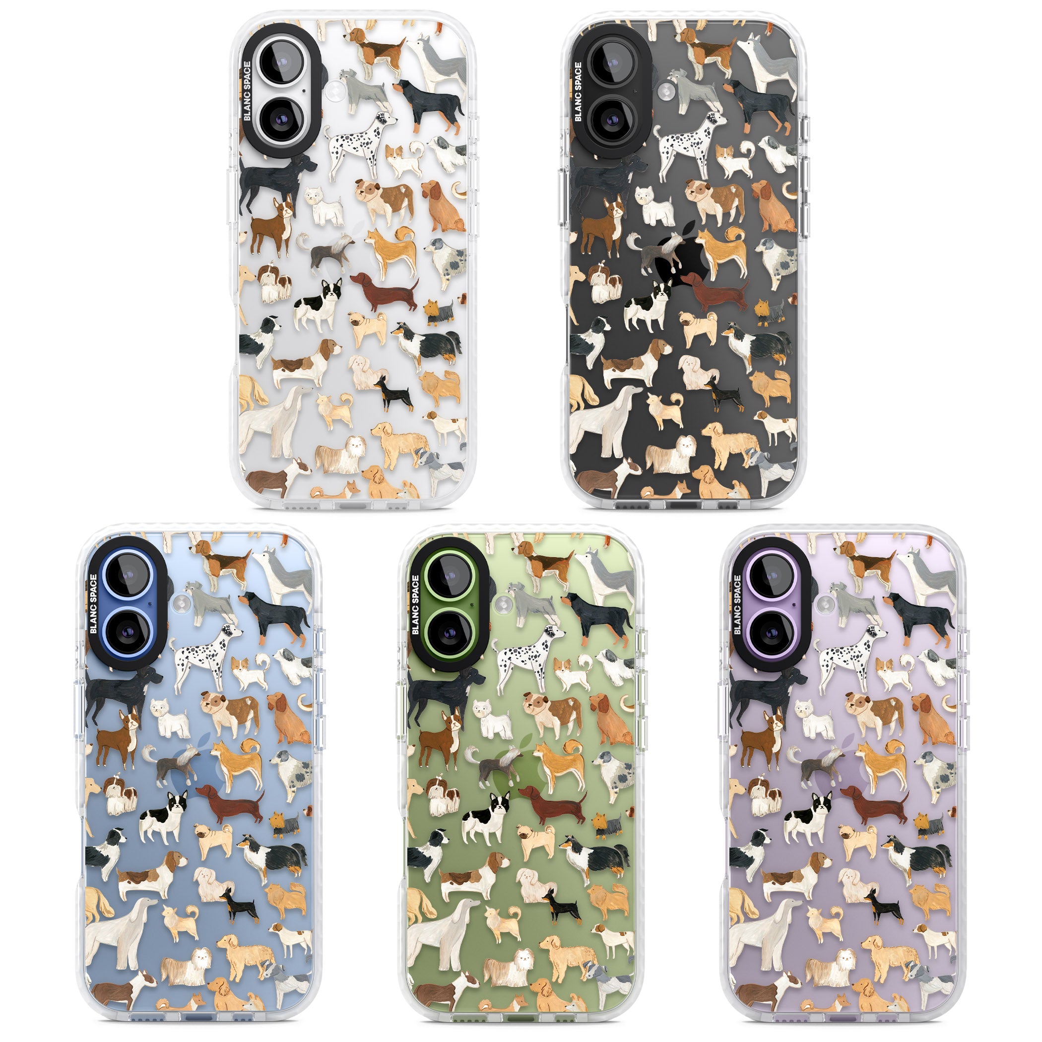 Hand Painted Dogs iPhone 17 Impact Clear Phone Case APT Impact Protection