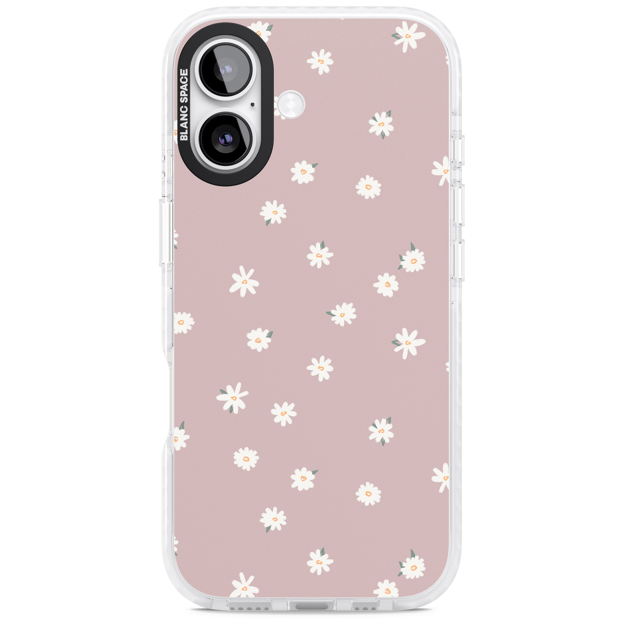 Dusty Pink Daisy iPhone 17 Impact Clear Phone Case