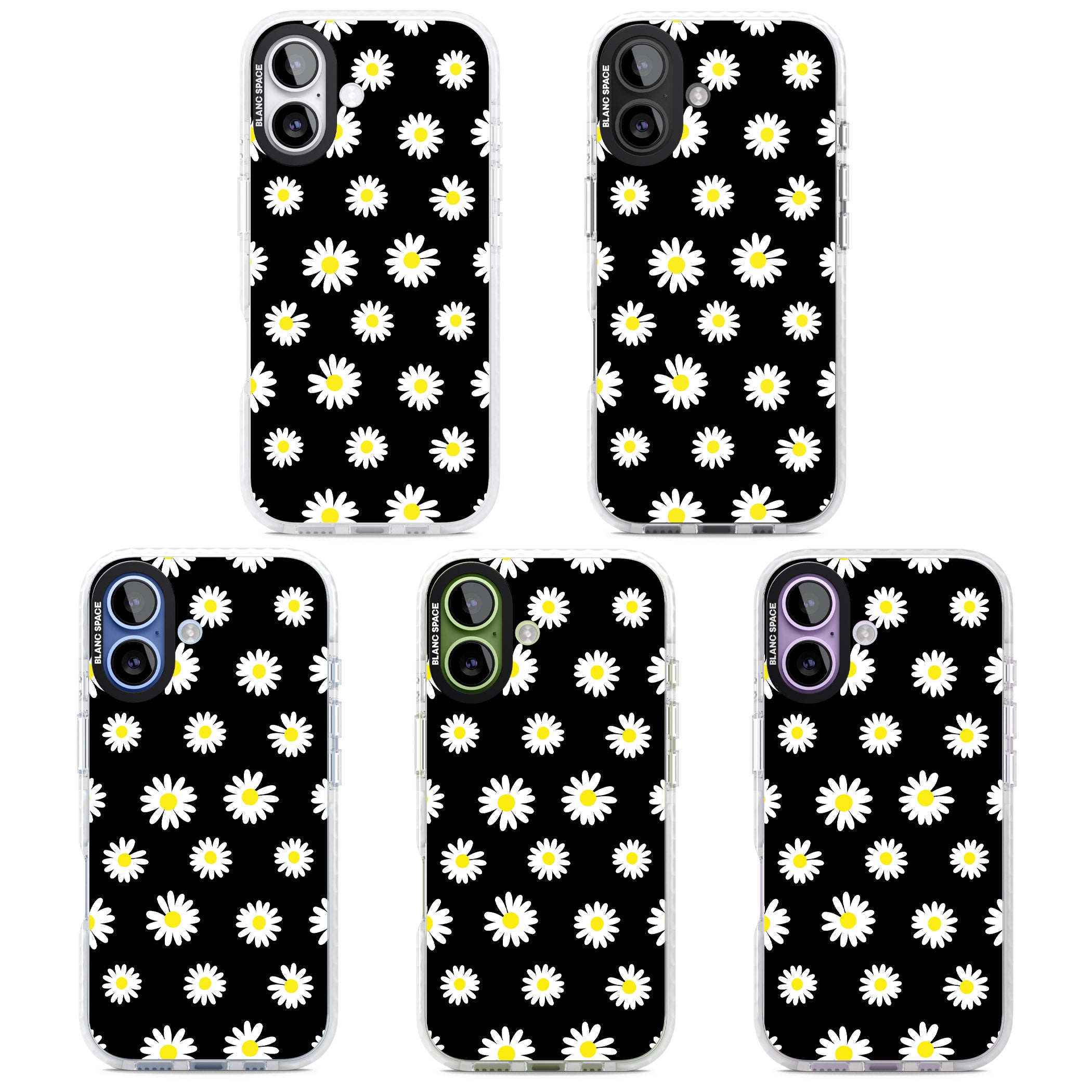 Personalised Chic Daisy Pattern iPhone 17 Impact Clear Phone Case APT Impact Protection
