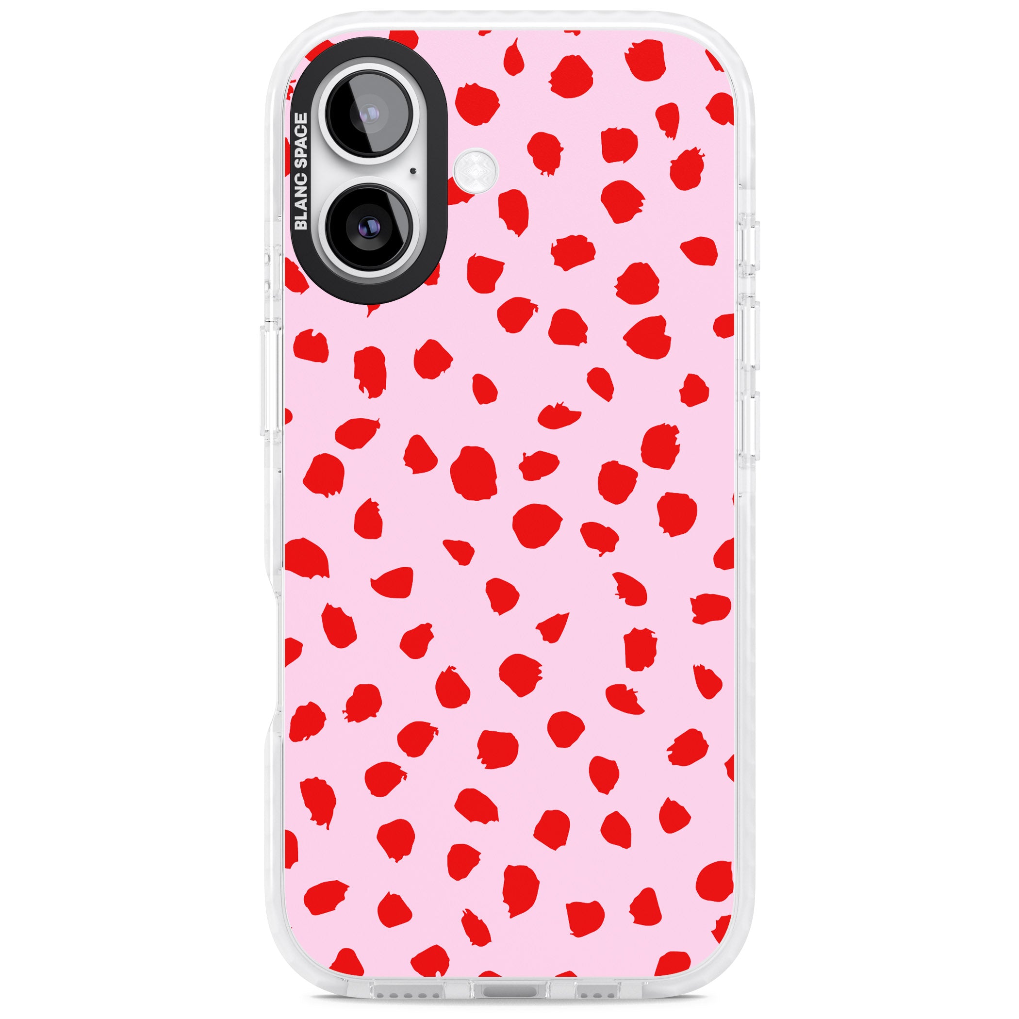 Red Polka Dot iPhone 17 Impact Clear Phone Case