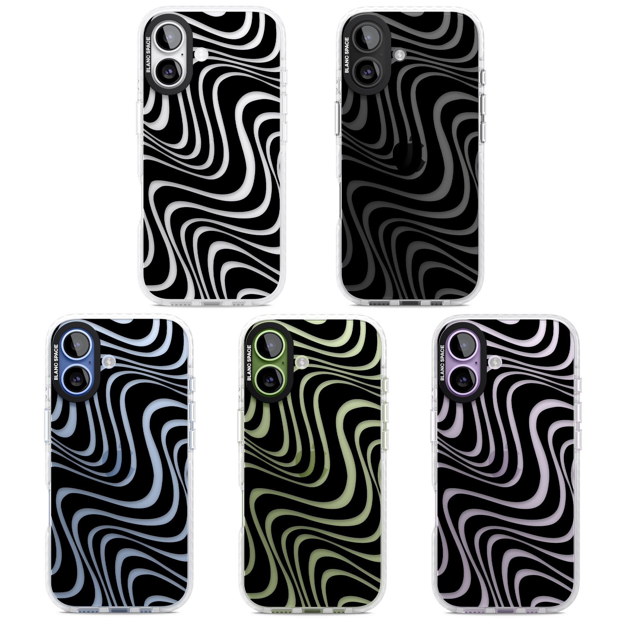 Abstract Waves iPhone 17 Impact Clear Phone Case APT Impact Protection