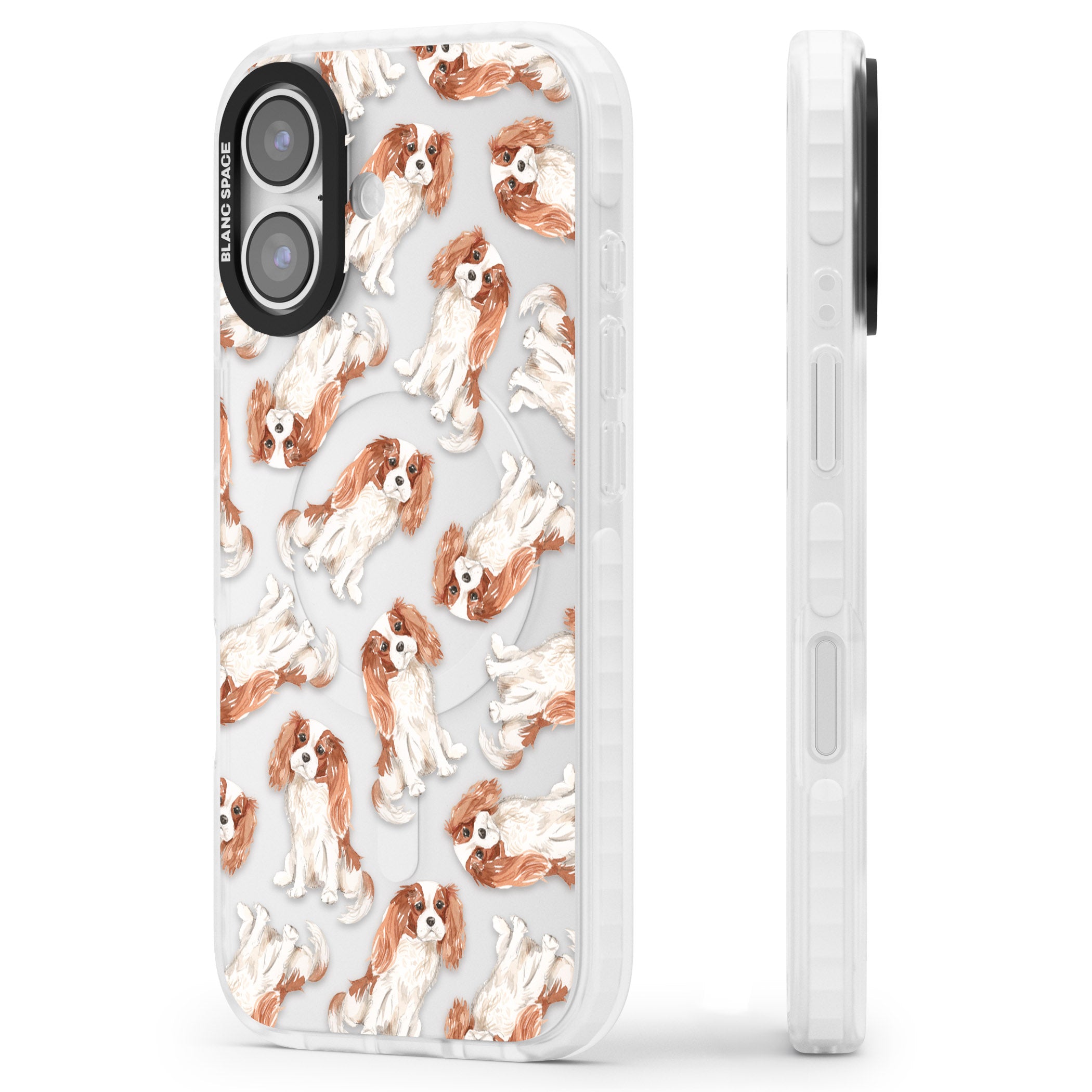 Cavalier King Charles Spaniel iPhone 17 Impact Clear Phone Case Side Profile