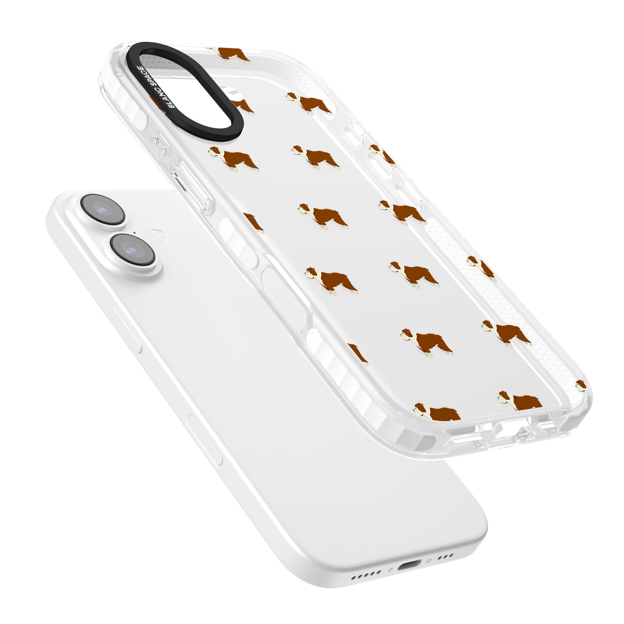 Bulldog Pattern Clear iPhone 17 Impact Clear Phone Case Colours