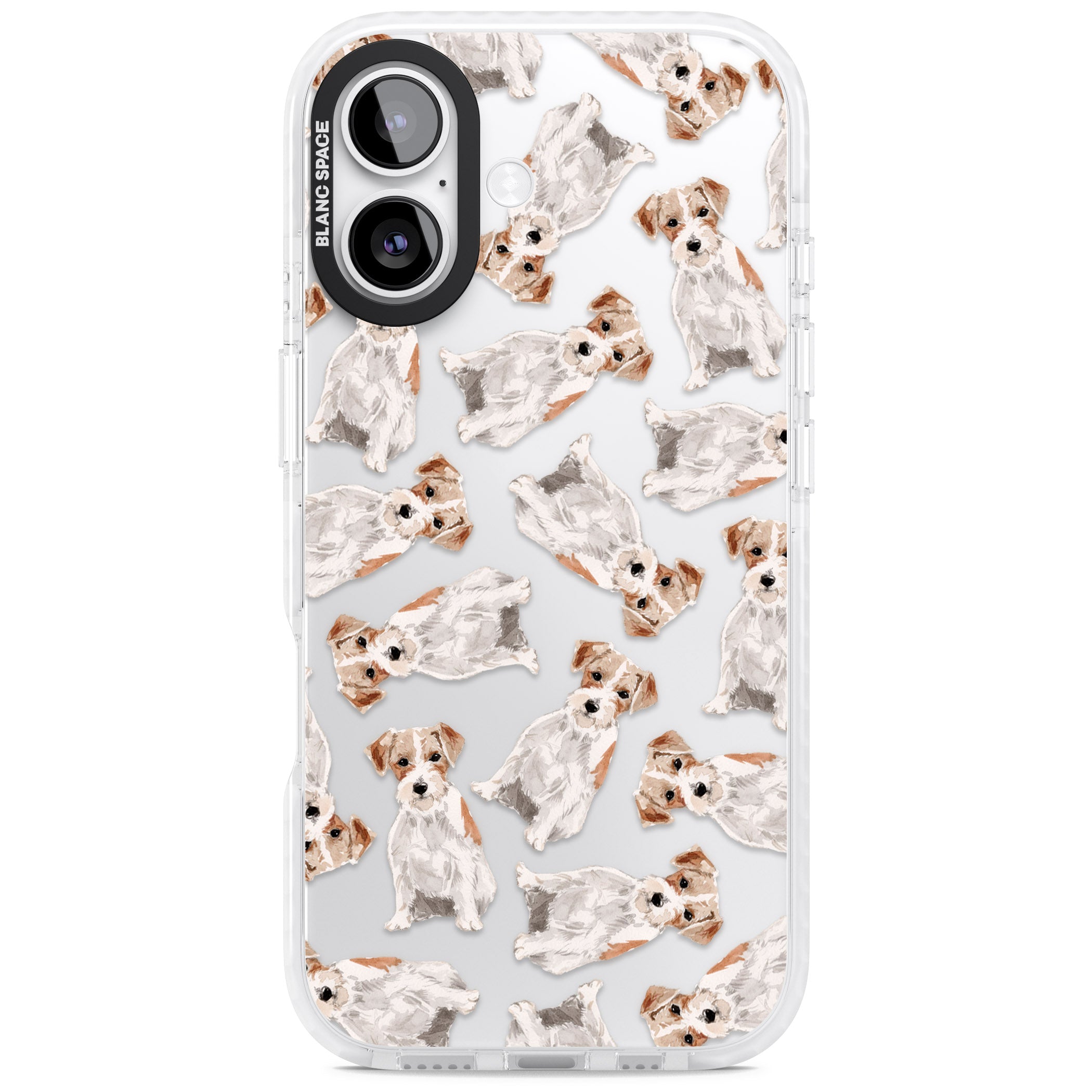 Whimsical Wirehaired Jack Russell iPhone 17 Impact Clear Phone Case