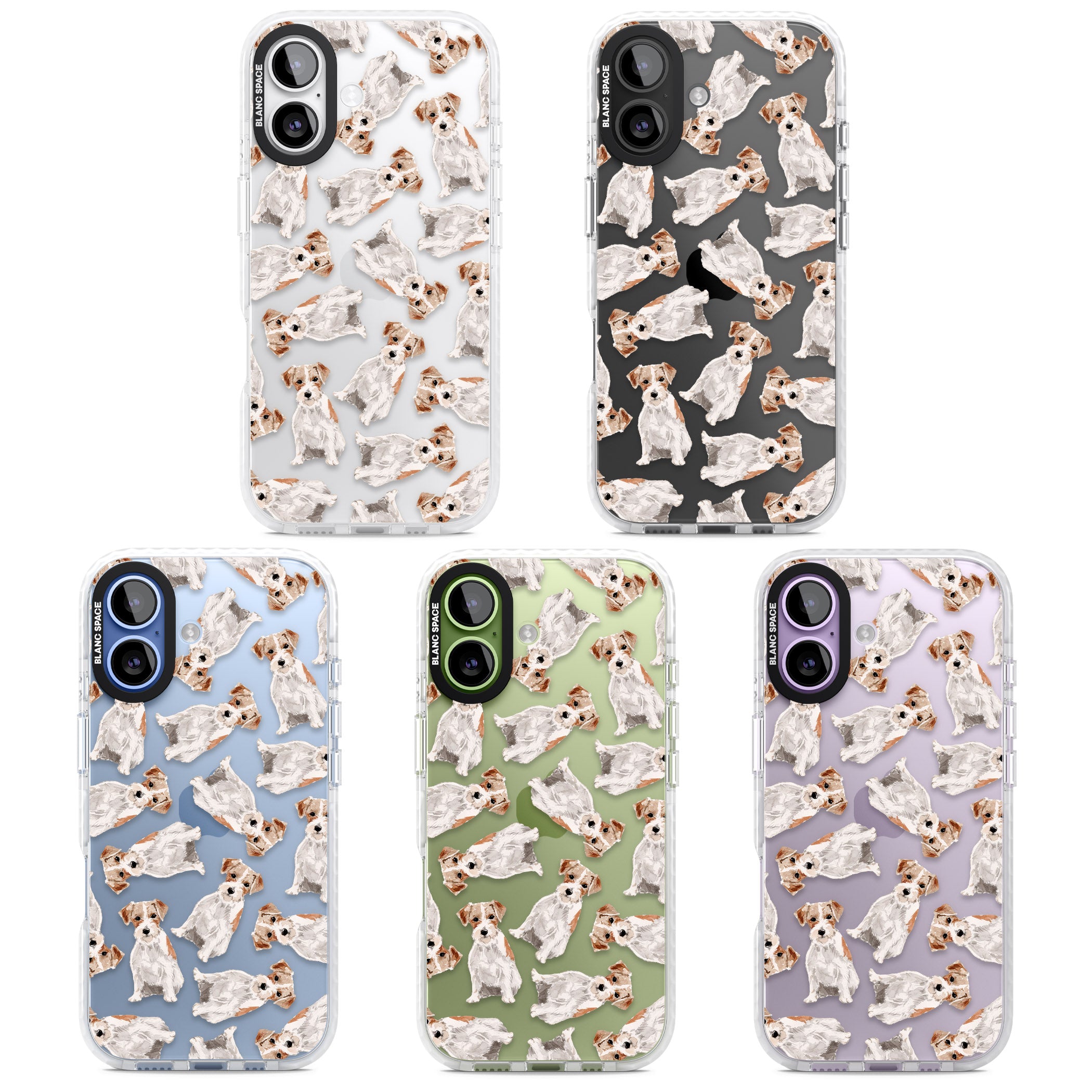 Whimsical Wirehaired Jack Russell iPhone 17 Impact Clear Phone Case APT Impact Protection